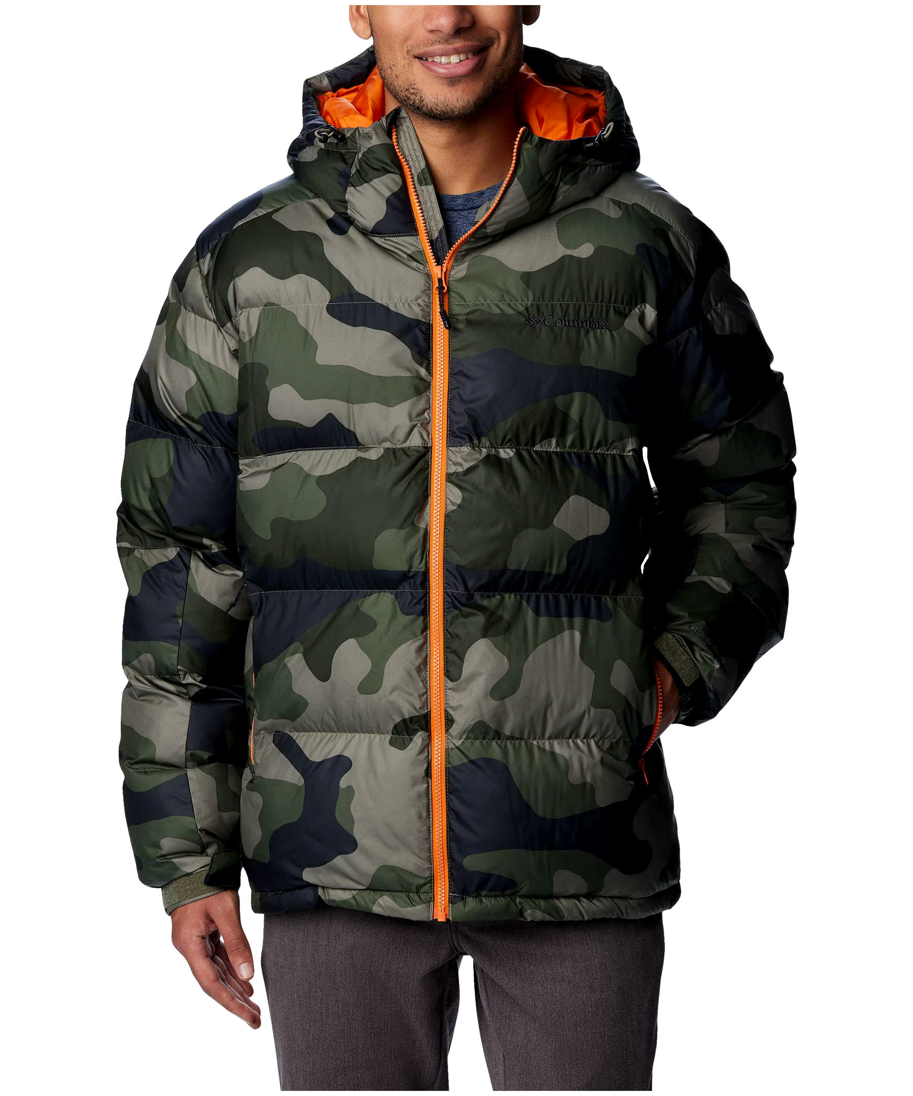Columbia Men's Pike Lake II Omni-Heat Water Repellent Insulated Hooded Puffer Jacket