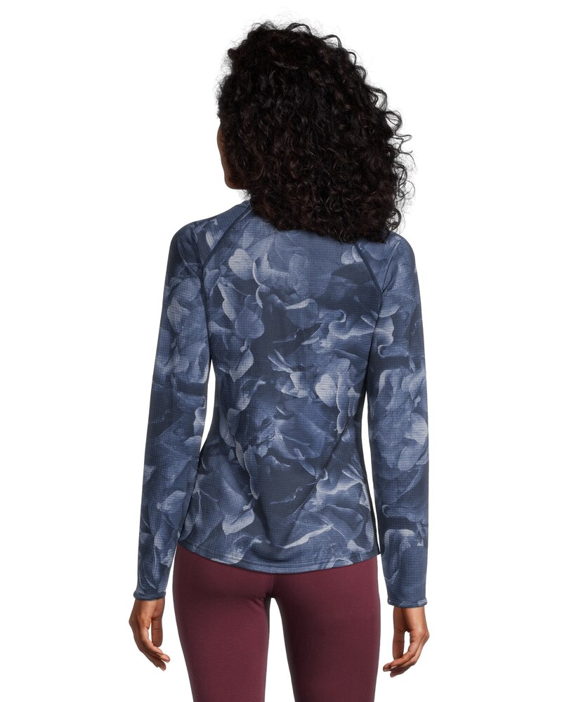 WindRiver Women's T-Max Heat Grid Crew Neck Long Sleeve Fleece Top - Black