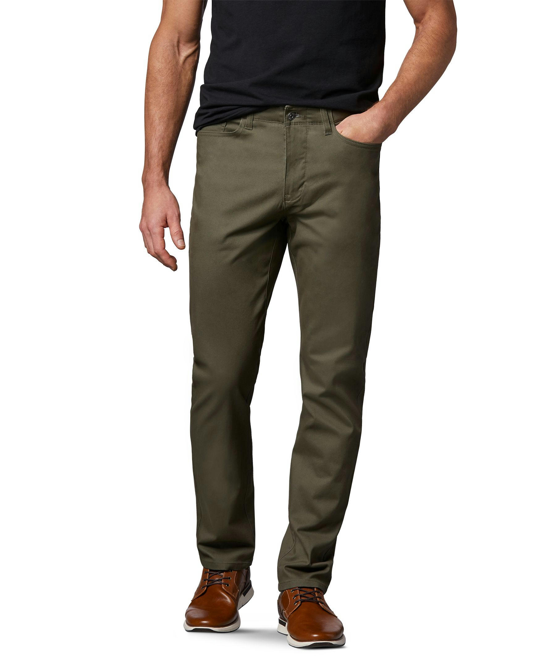 Denver Hayes Men's Stretch 5 Pocket Athletic Chino Pants