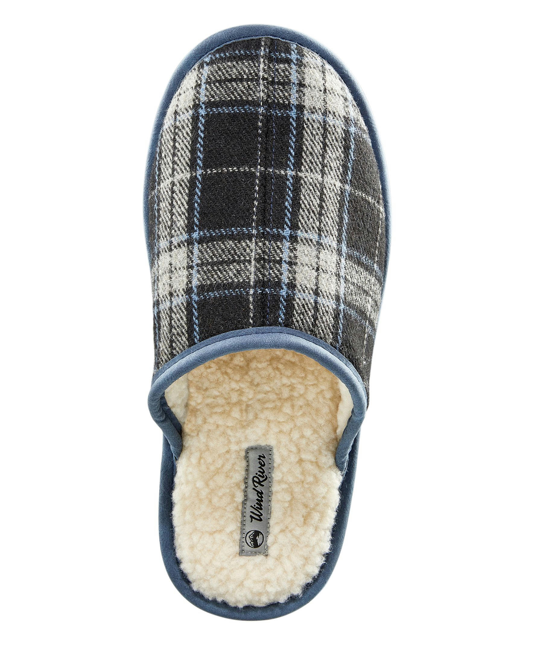 WindRiver Men's Plaid Scuff Slippers