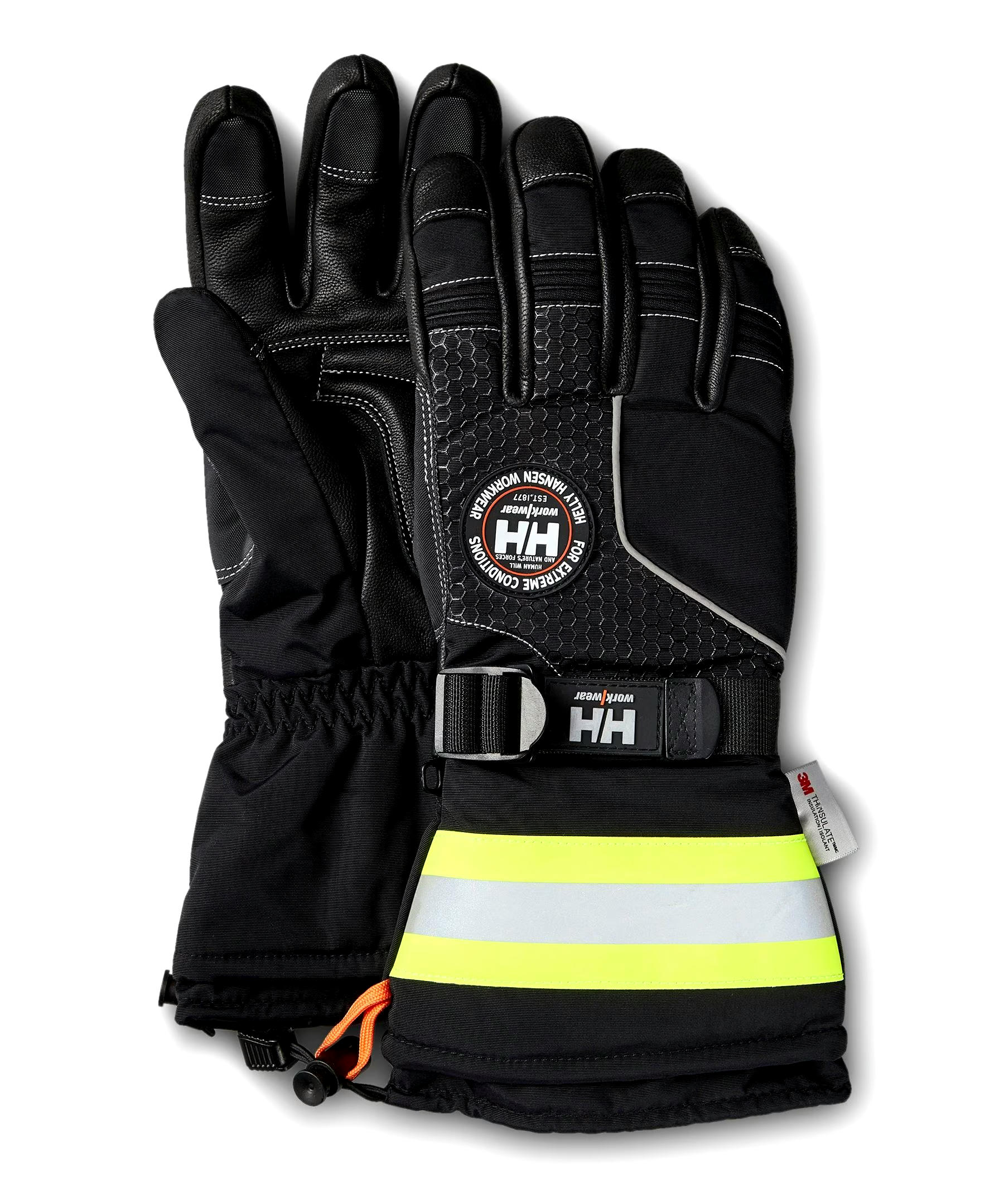 Helly Hansen Workwear Men's Waterproof Hi-Vis Work Gauntlet Gloves