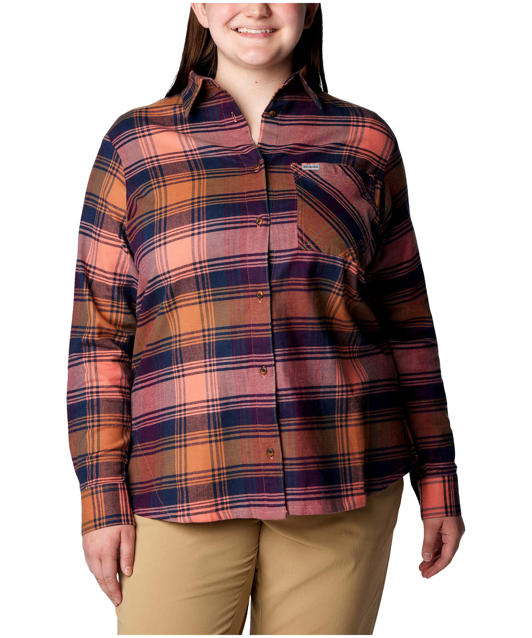 Columbia Women's Calico Basin Classic Long Sleeve Flannel Shirt
