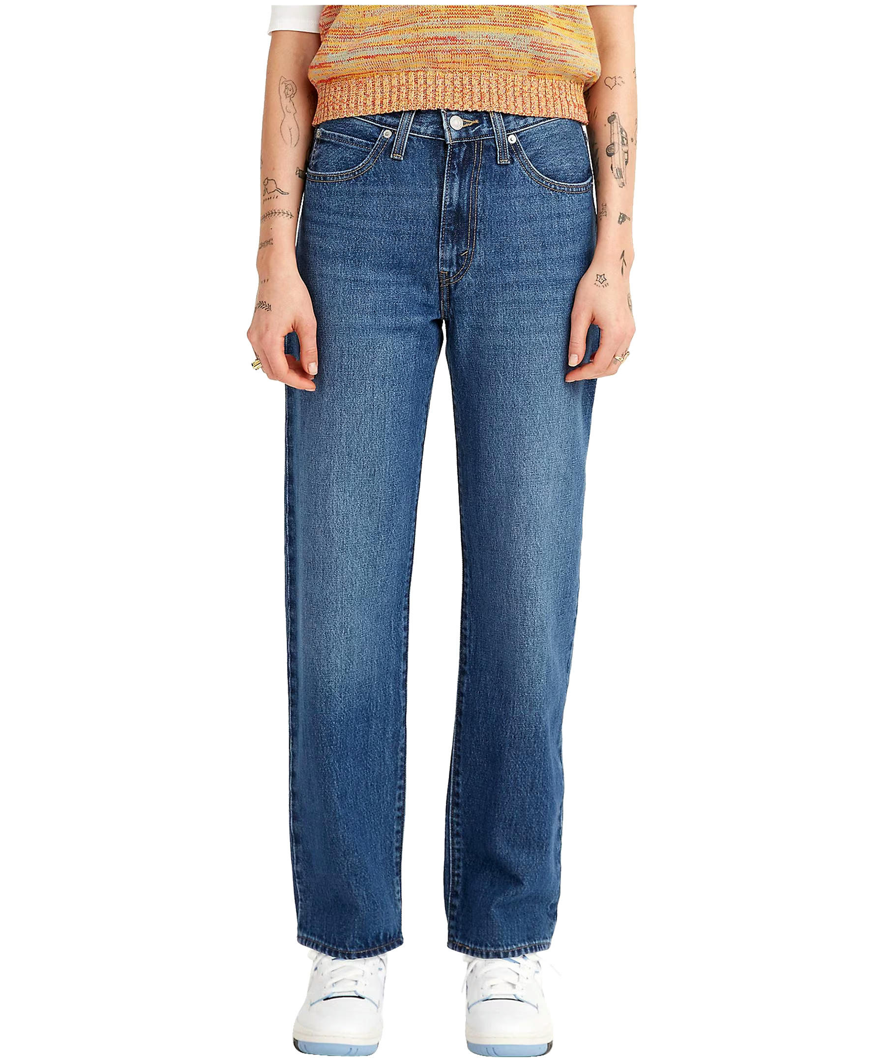 Levi's Women's '94 Baggy Mid Rise Straight Leg Jeans - Dark Indigo