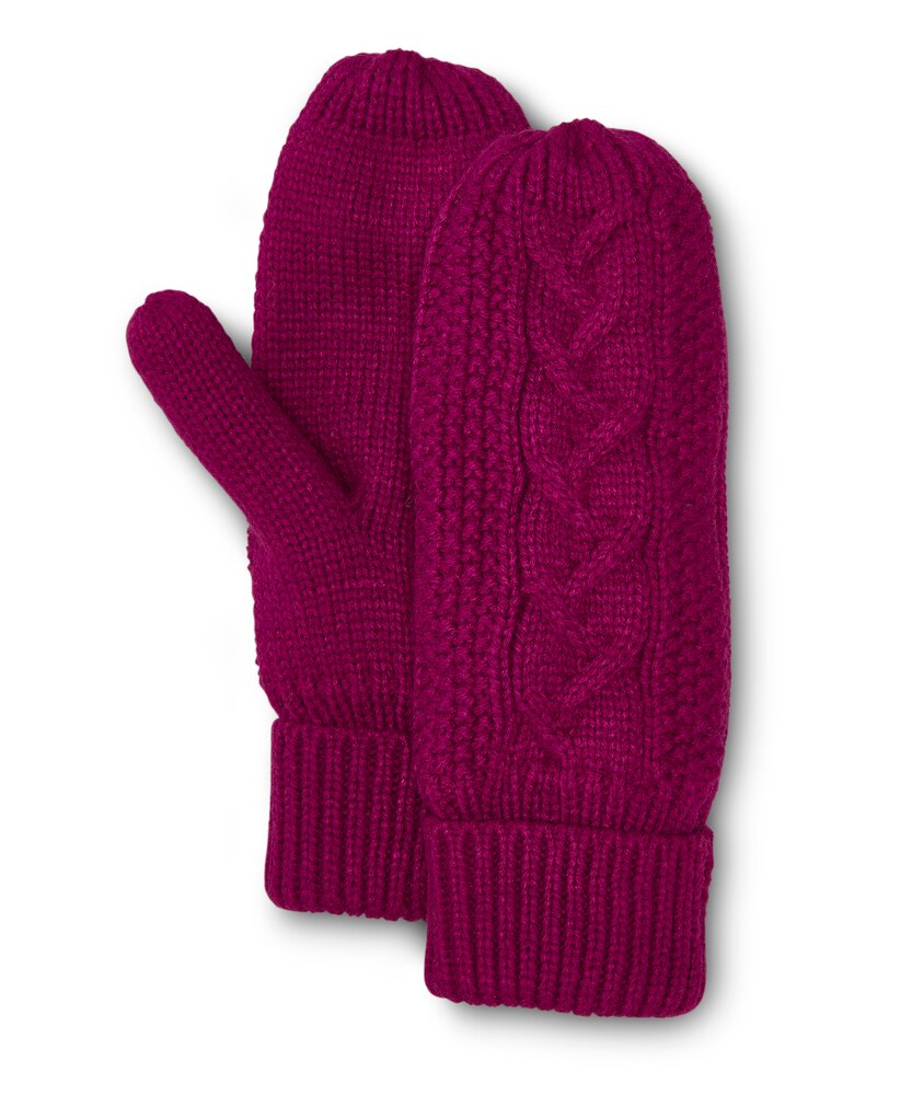 Denver Hayes Women's Wide Knit Cable Mittens