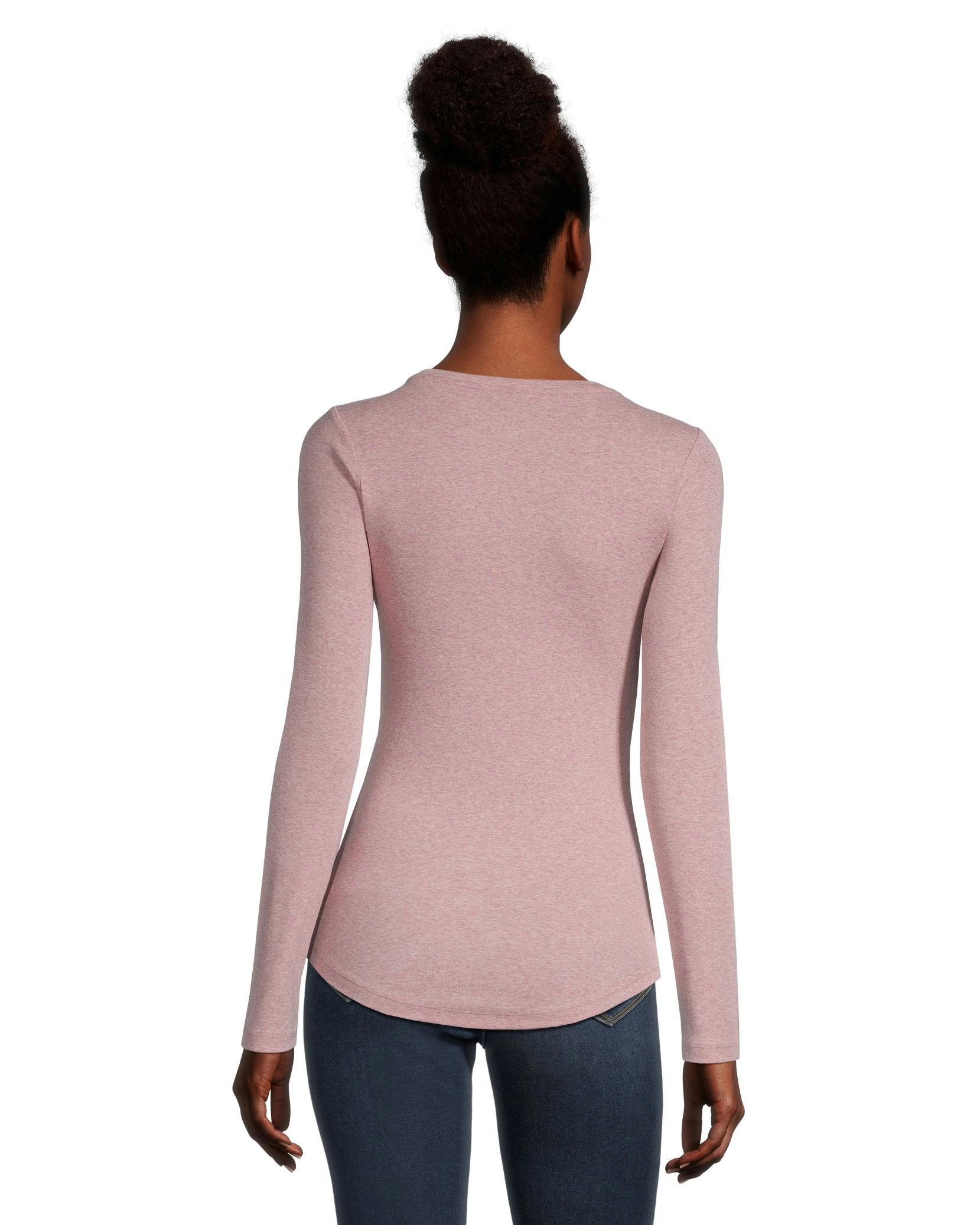 Denver Hayes Women's Fitted Long Sleeve Crewneck T Shirt