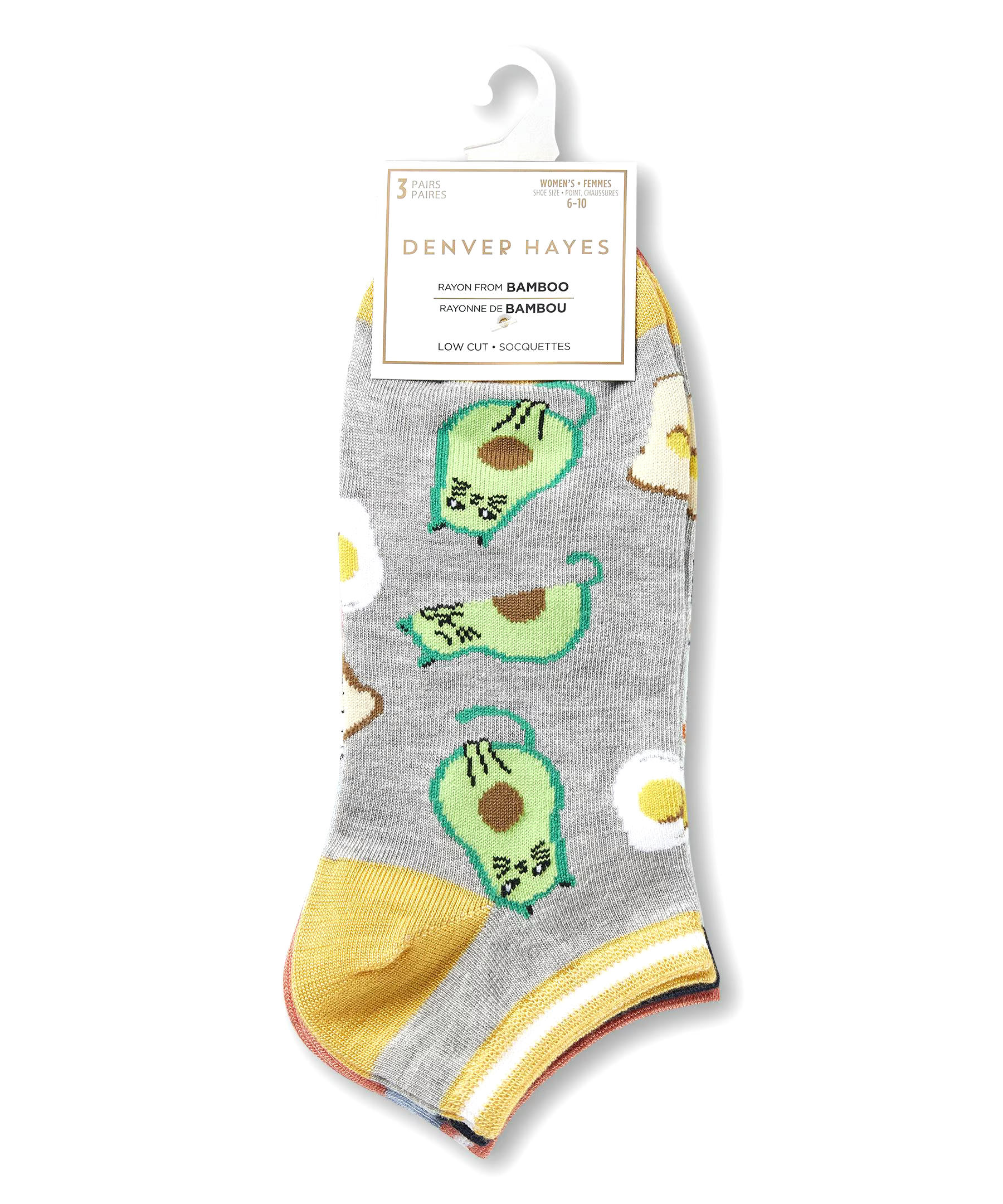 Denver Hayes Women's Low Cut Socks, 3 Pack