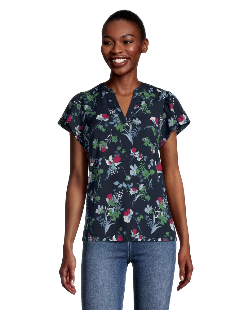 Women's Flutter Sleeve Blouse