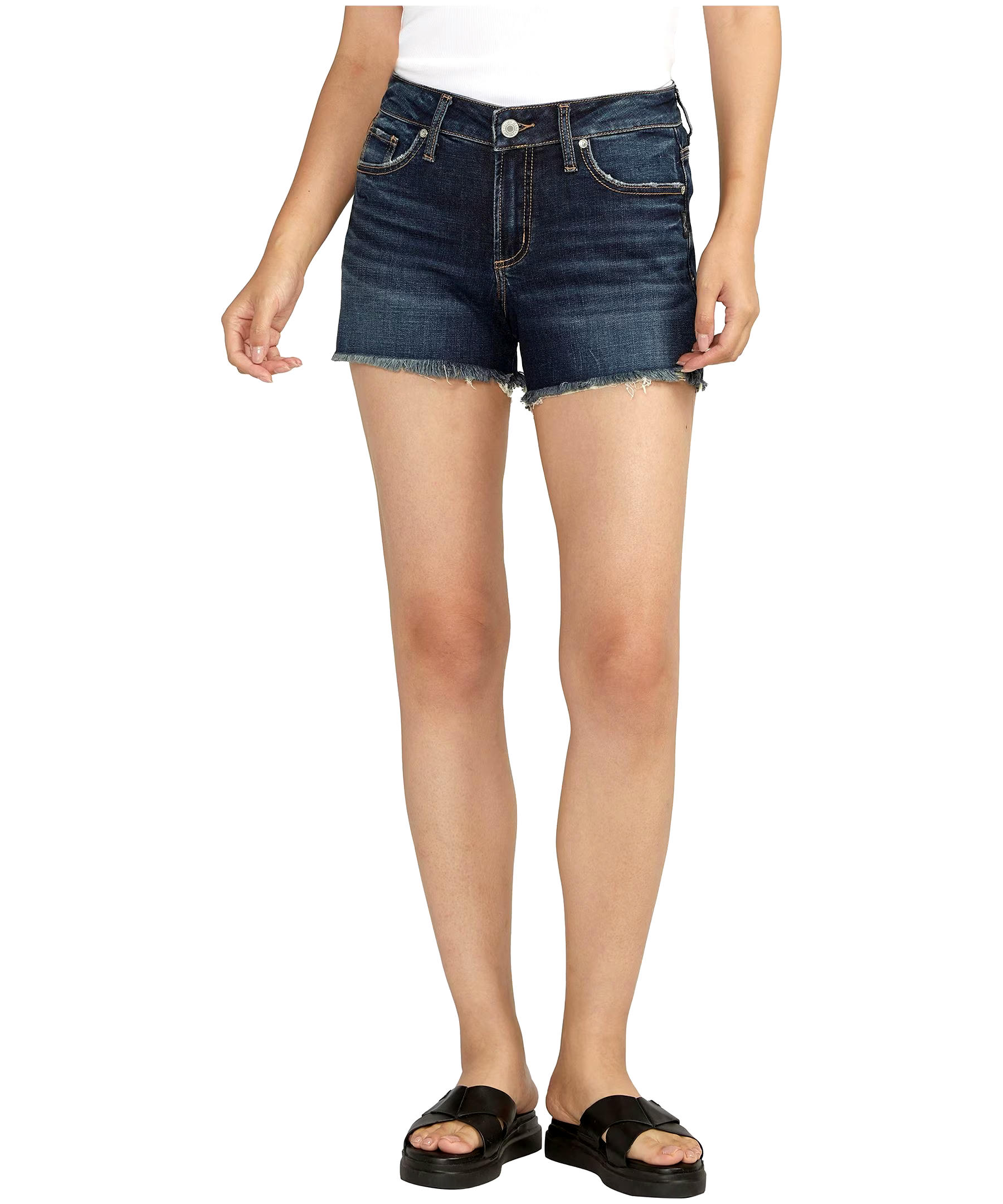 Silver Women's Suki Mid Rise Curvy Fit Shorts