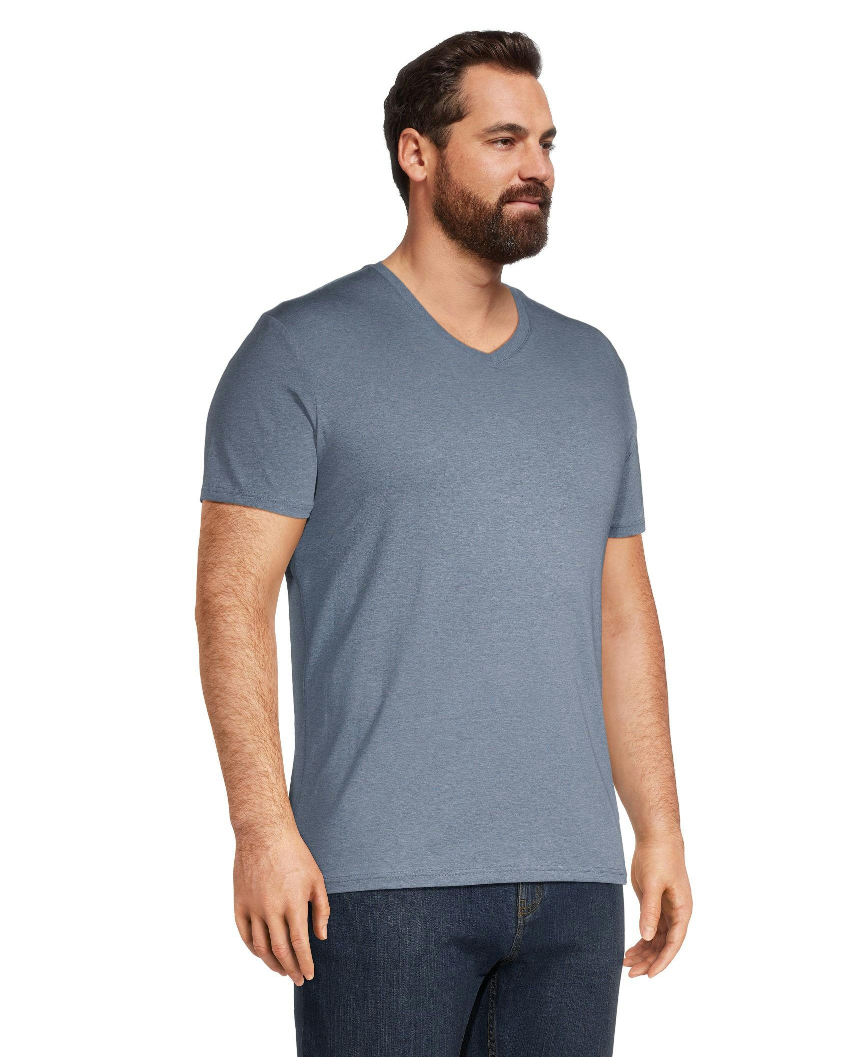 Denver Hayes Men's Stretch Modern Fit V-Neck T-Shirt