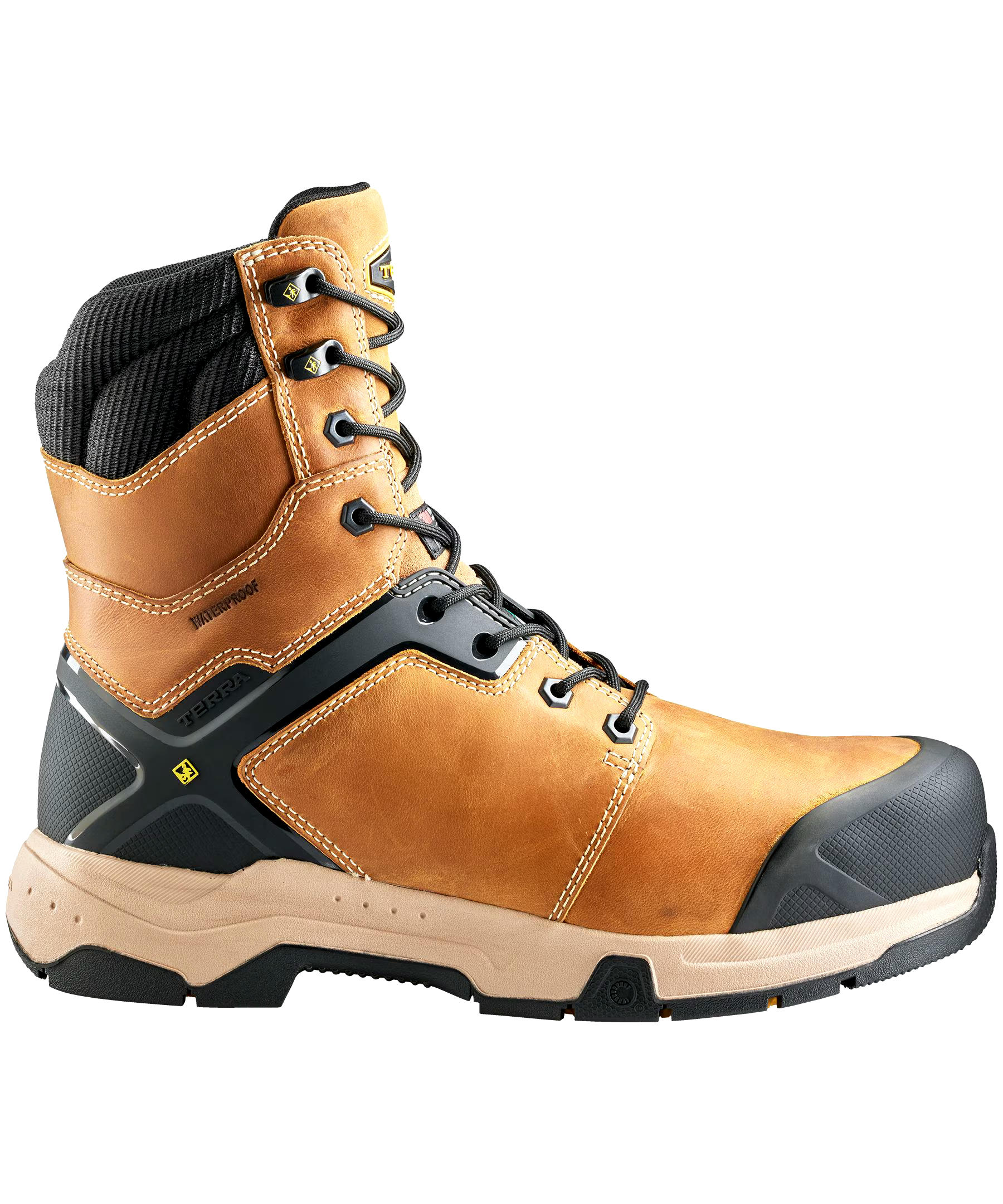 Terra Men's 8 Inch Carbine Composite Toe Composite Plate Waterproof Work Boots