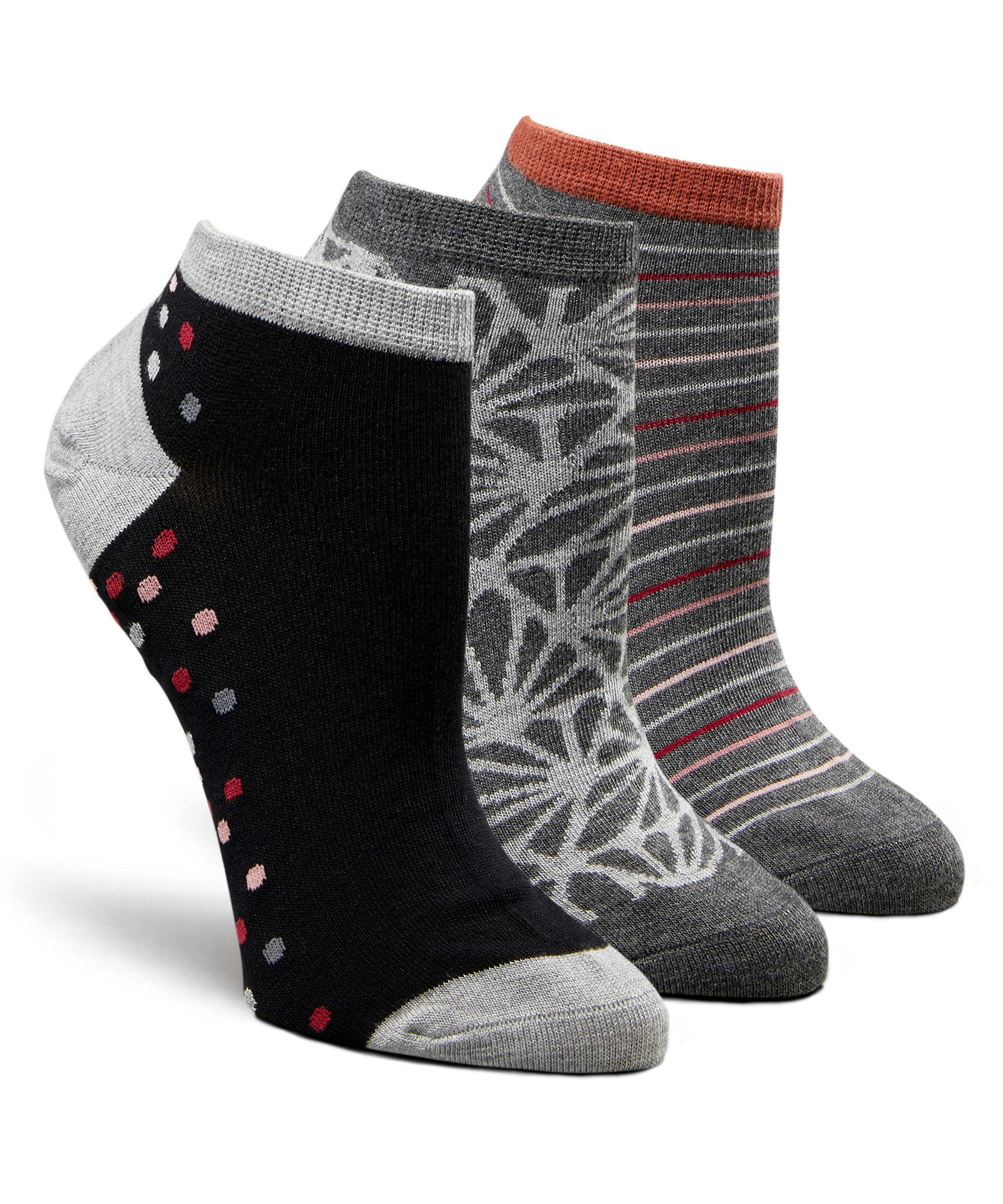 Denver Hayes Women's 3-Pack Bamboo Low Cut Socks