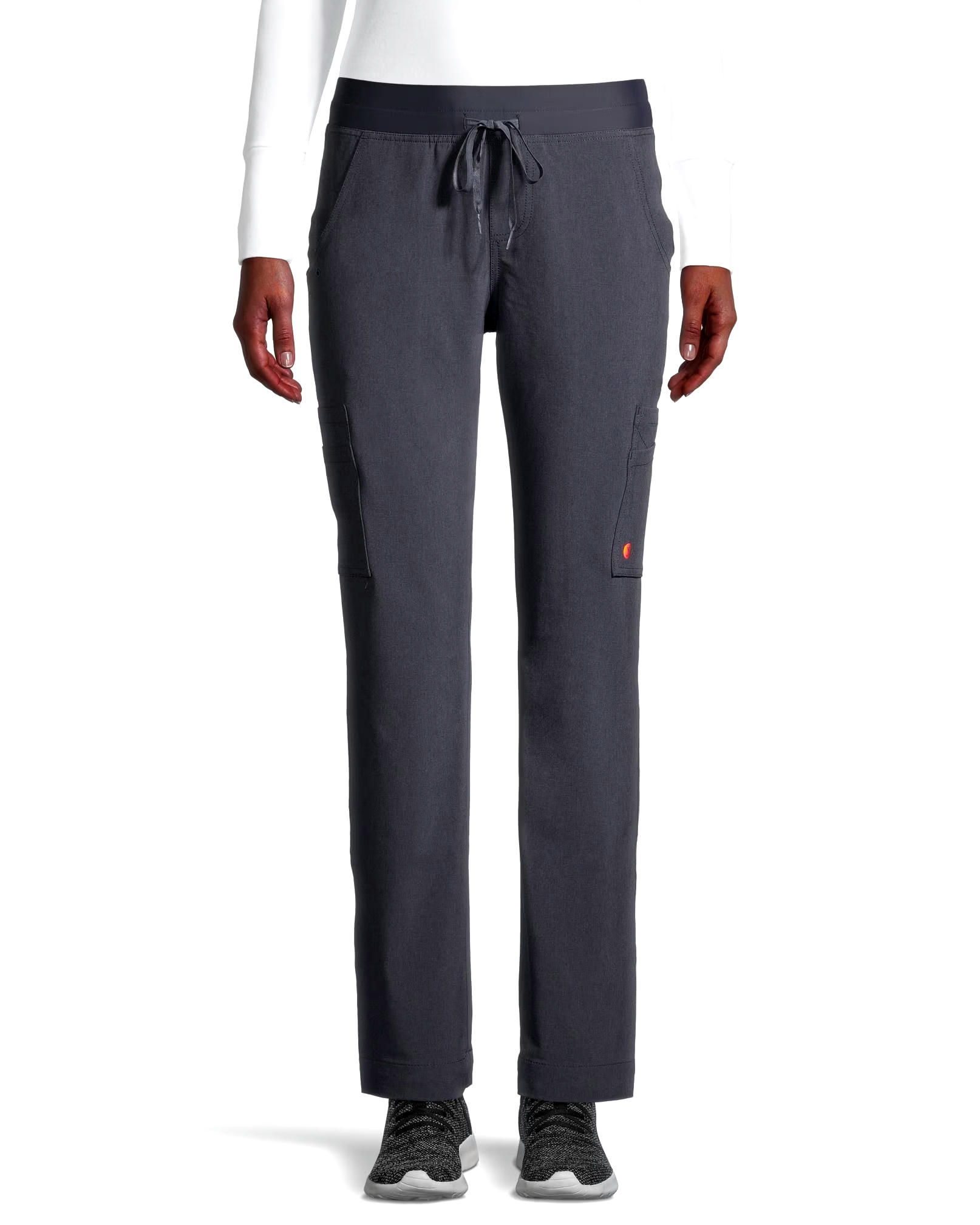 Scrubletics Women's Shanti Drawstring Elastic Stretch Waist Scrub Pants - Odyssey Grey