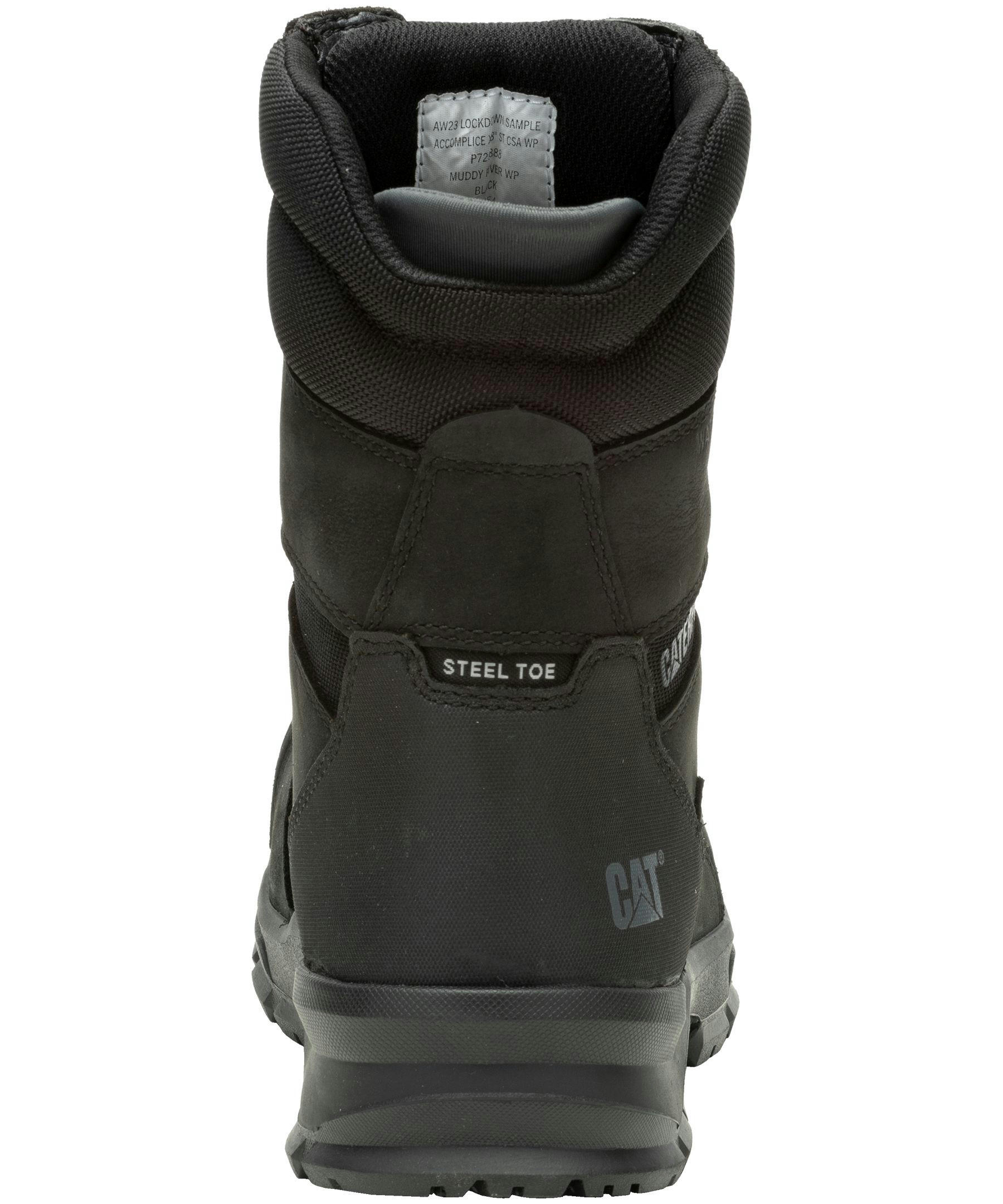 CAT Men's Accomplice 8 Inch Steel Toe Steel Plate Waterproof Work Boot