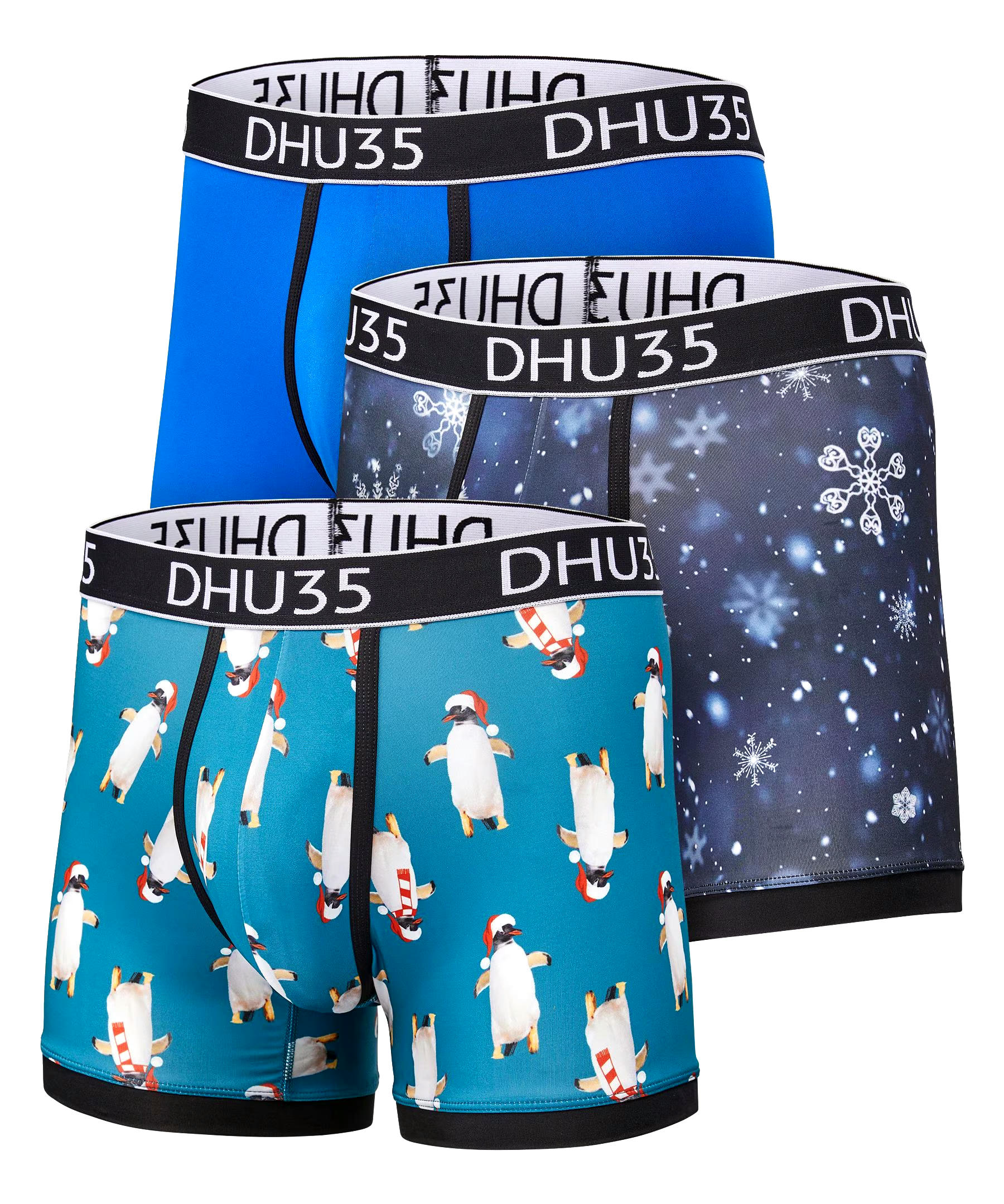 Denver Hayes Men's 3 Pack X-Mas Microfibre Boxer Brief Underwear