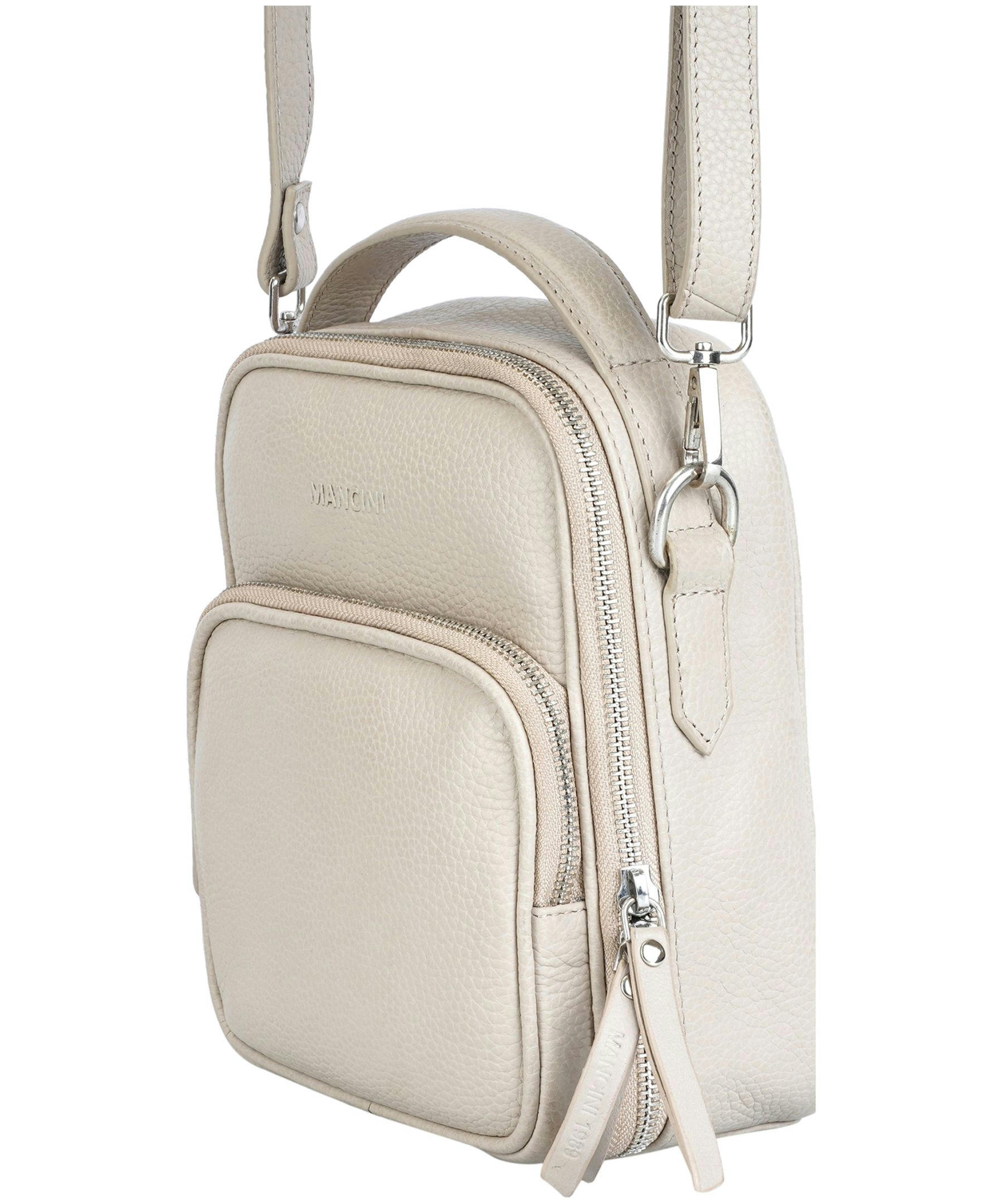 Mancini Leather Goods Women's Pebelled Daisy North/South Crossbody Bag