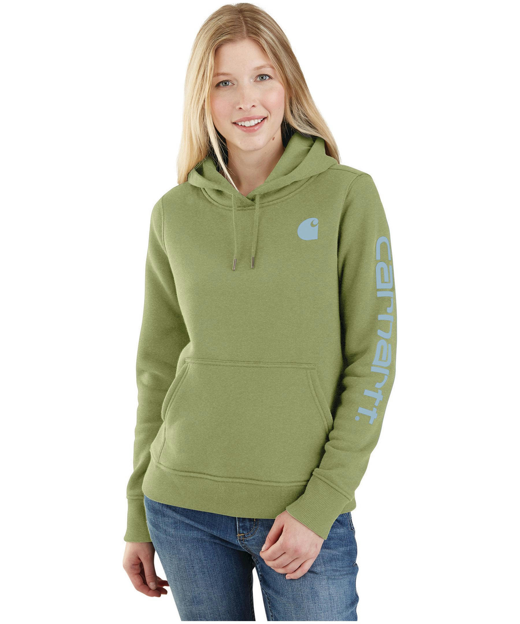 Carhartt Women's Relaxed Fit Sleeve Logo Graphic Hoodie