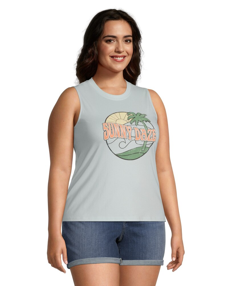FarWest Women's Graphic Crewneck Tank