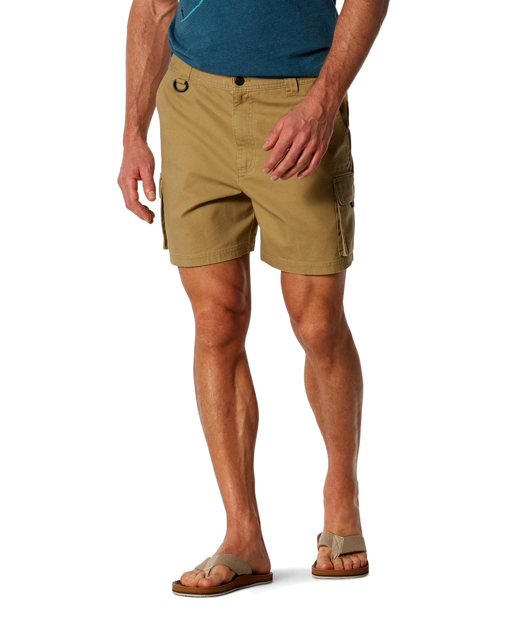 Men's Canvas Stretch Cargo Pocket Hiking Shorts