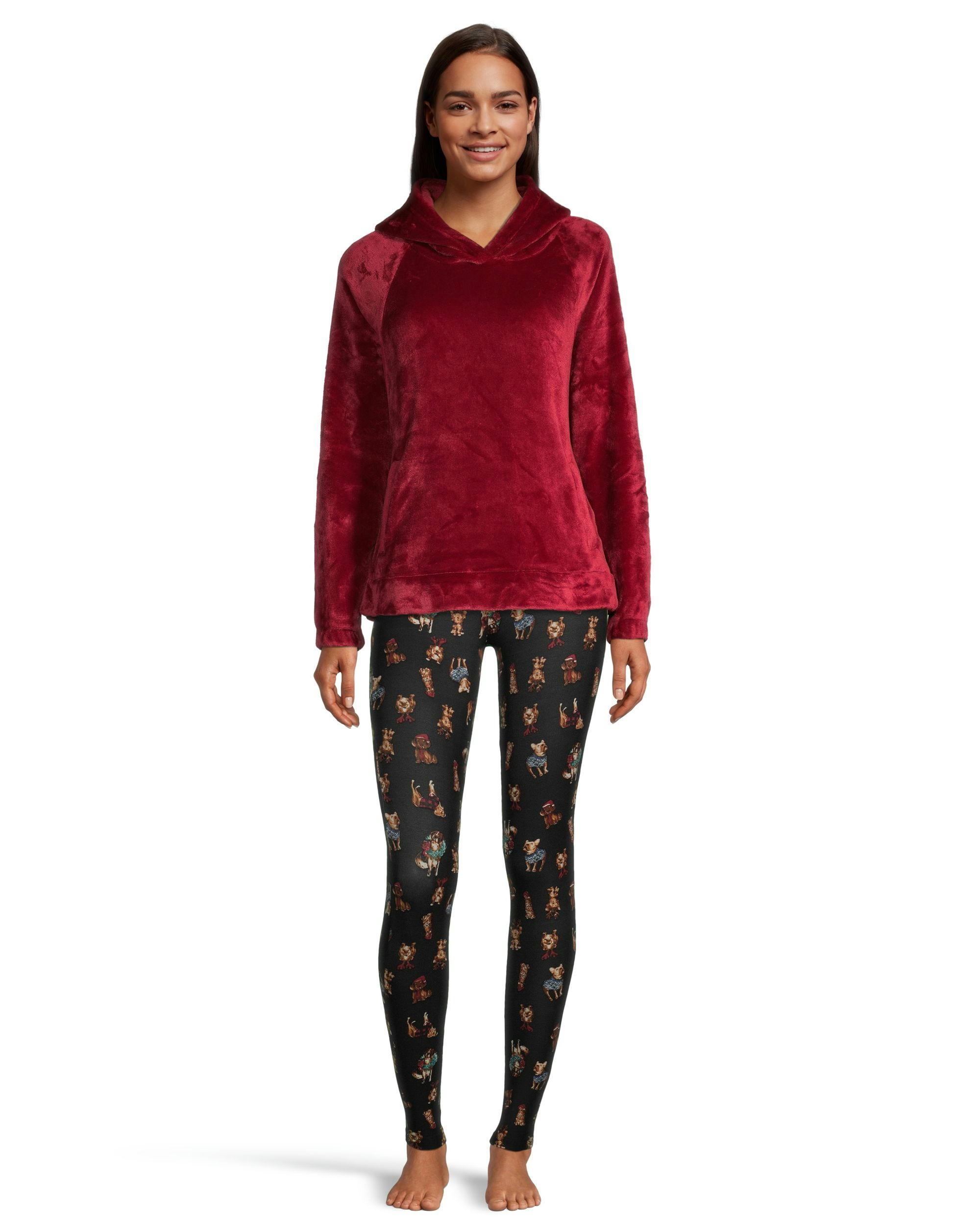 Denver Hayes Women's Holiday Print Lounge Leggings