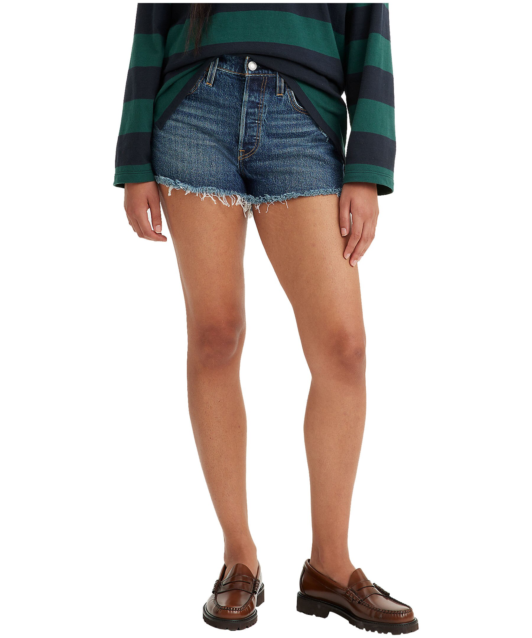 Levi's Women's 501 Original High Rise Jean Shorts - Dark Indigo