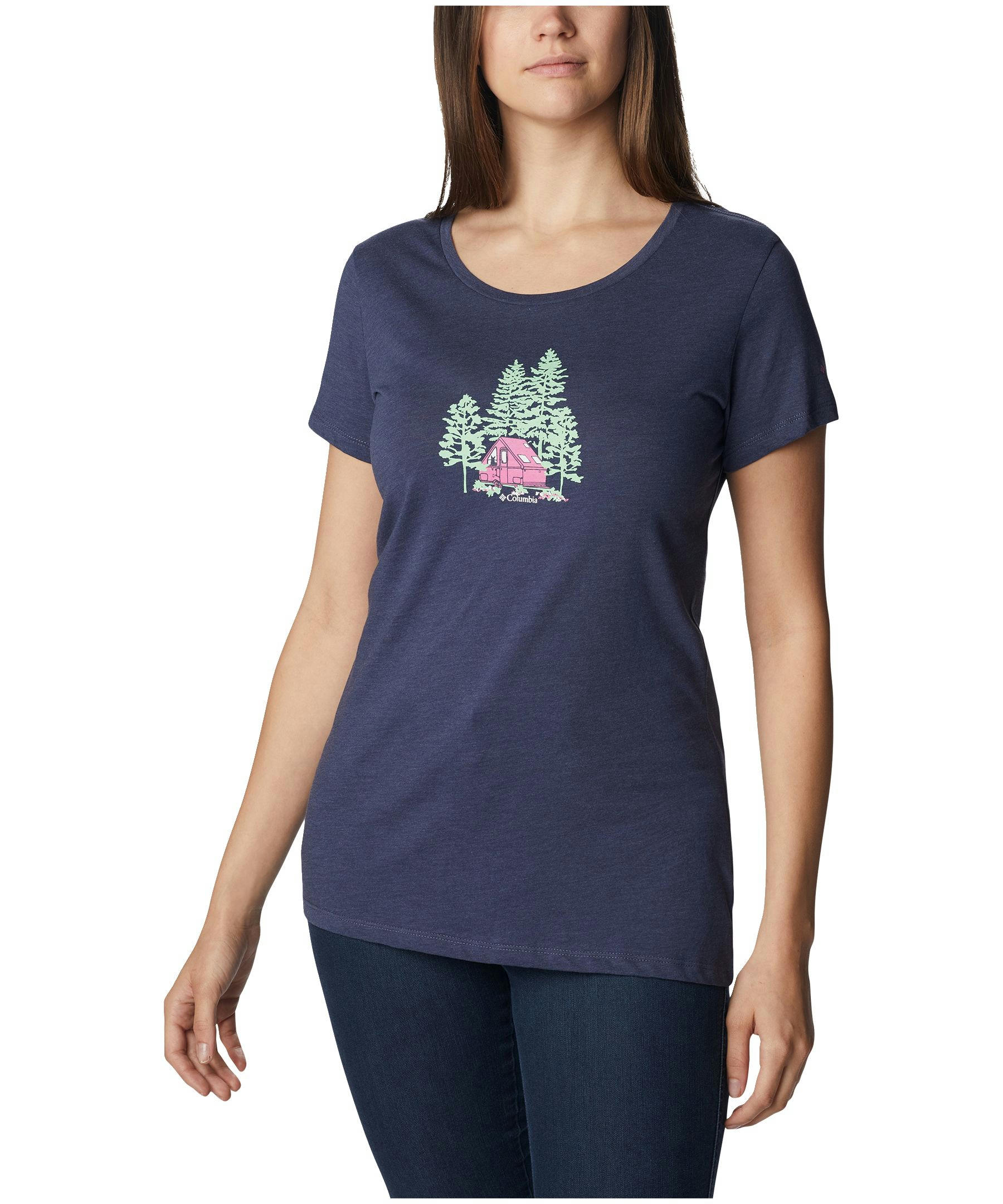 Columbia Women's Daisy Days Scoop Neck Graphic T Shirt