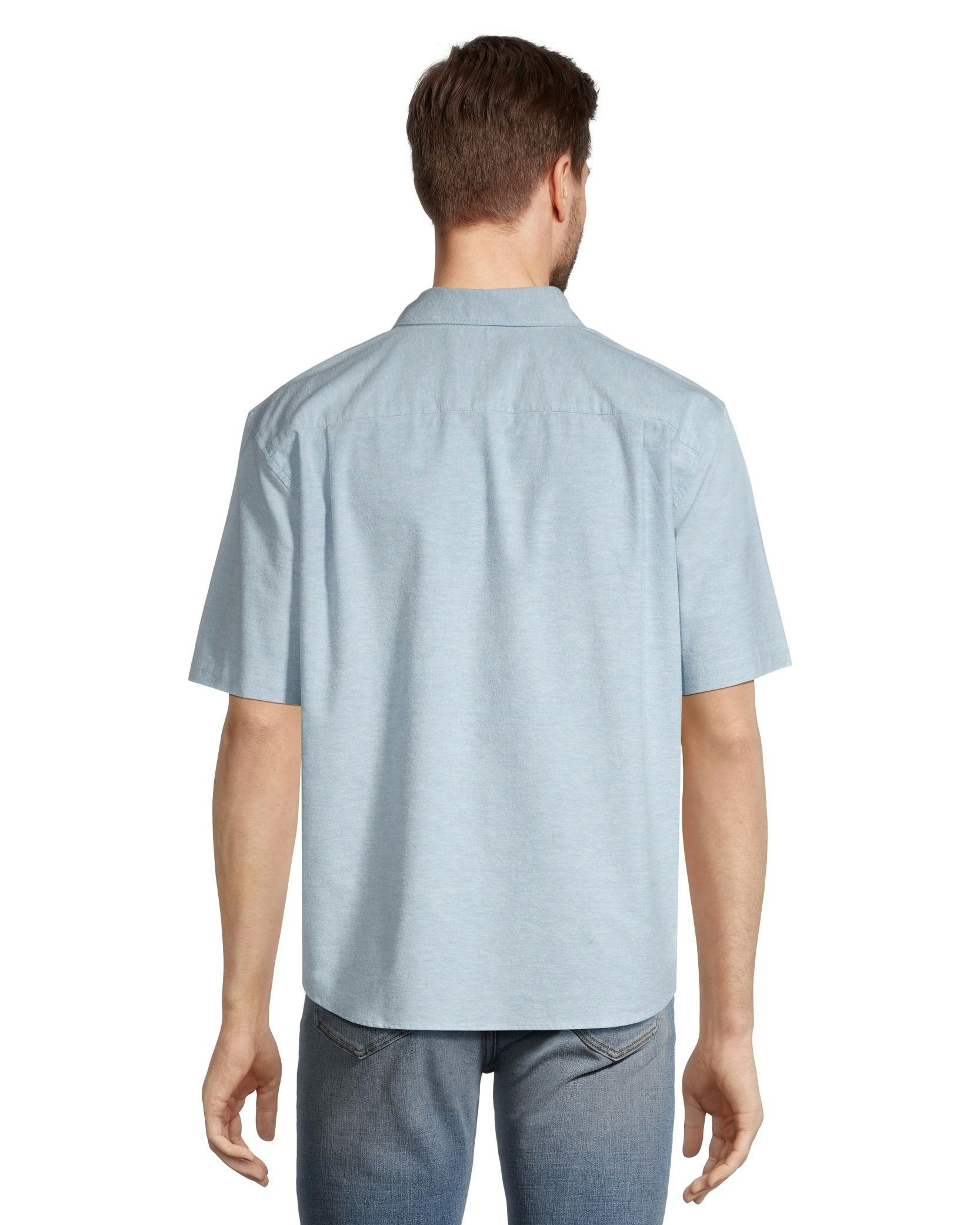 Denver Hayes Men's Oxford Casual Classic Fit Stretch Shirt