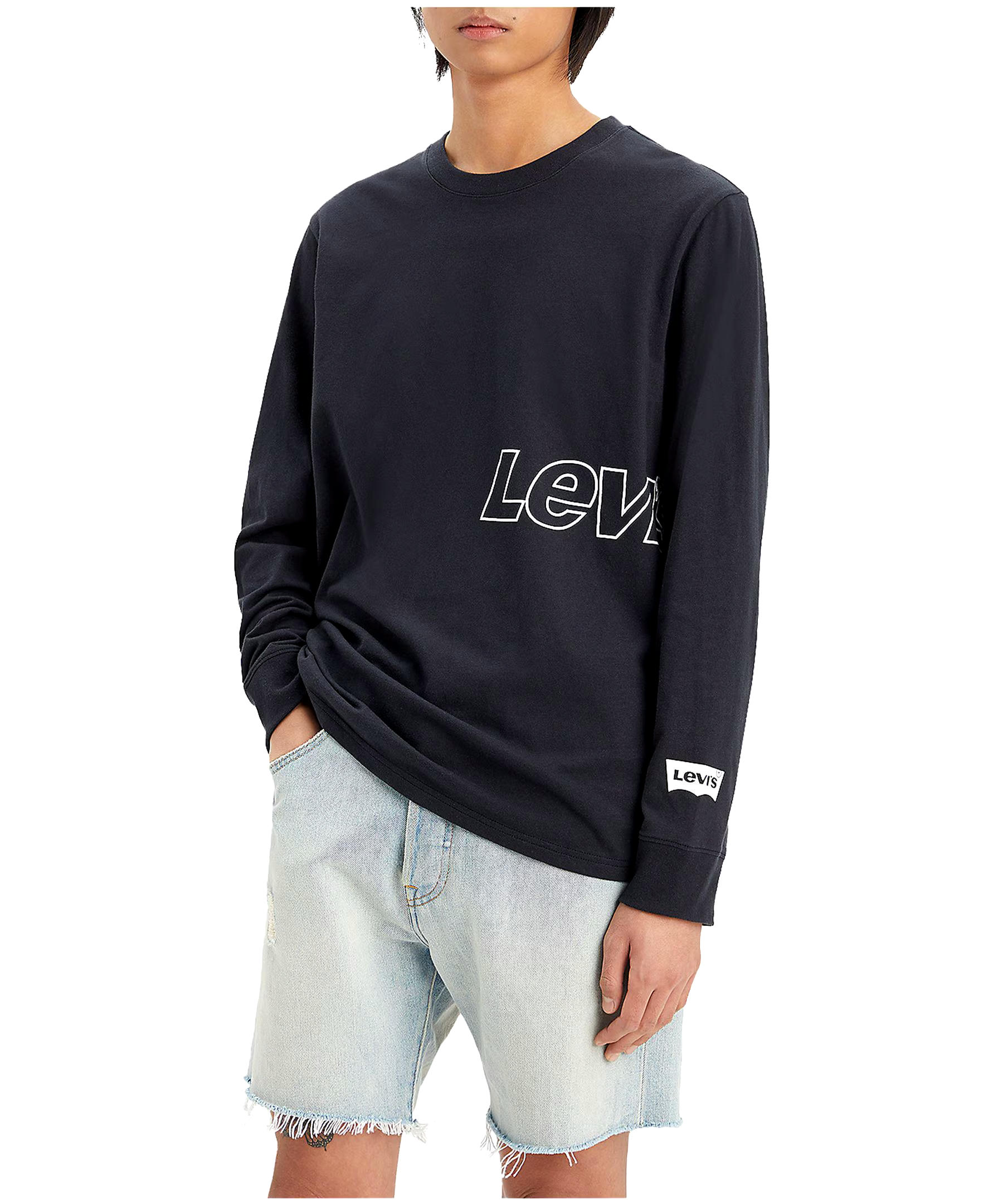 Levi's Men's Relaxed Fit Long Sleeve Side Wrap Graphic T Shirt