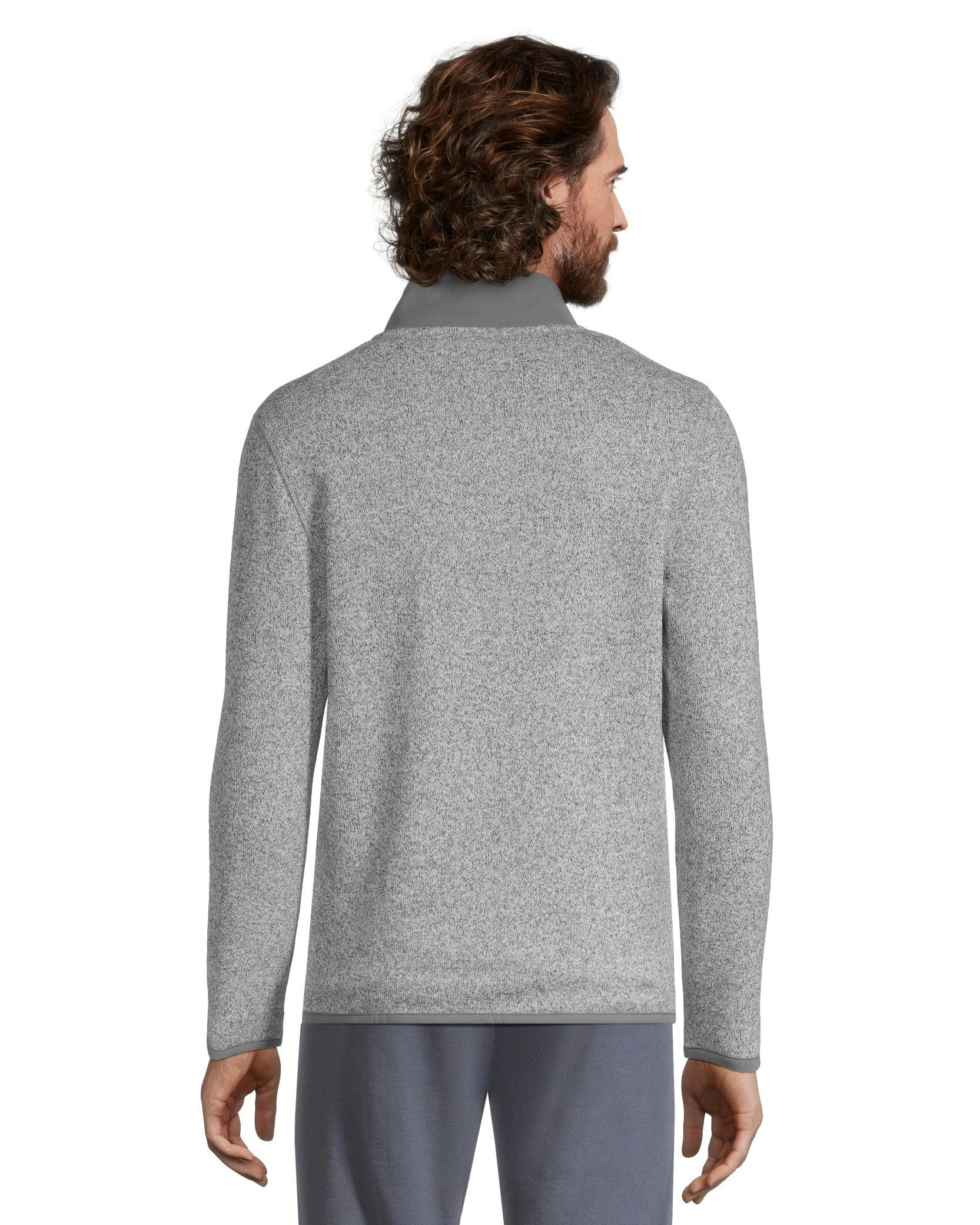 WindRiver Men's Half Zip Mock Neck Sweater-Knit Fleece Top
