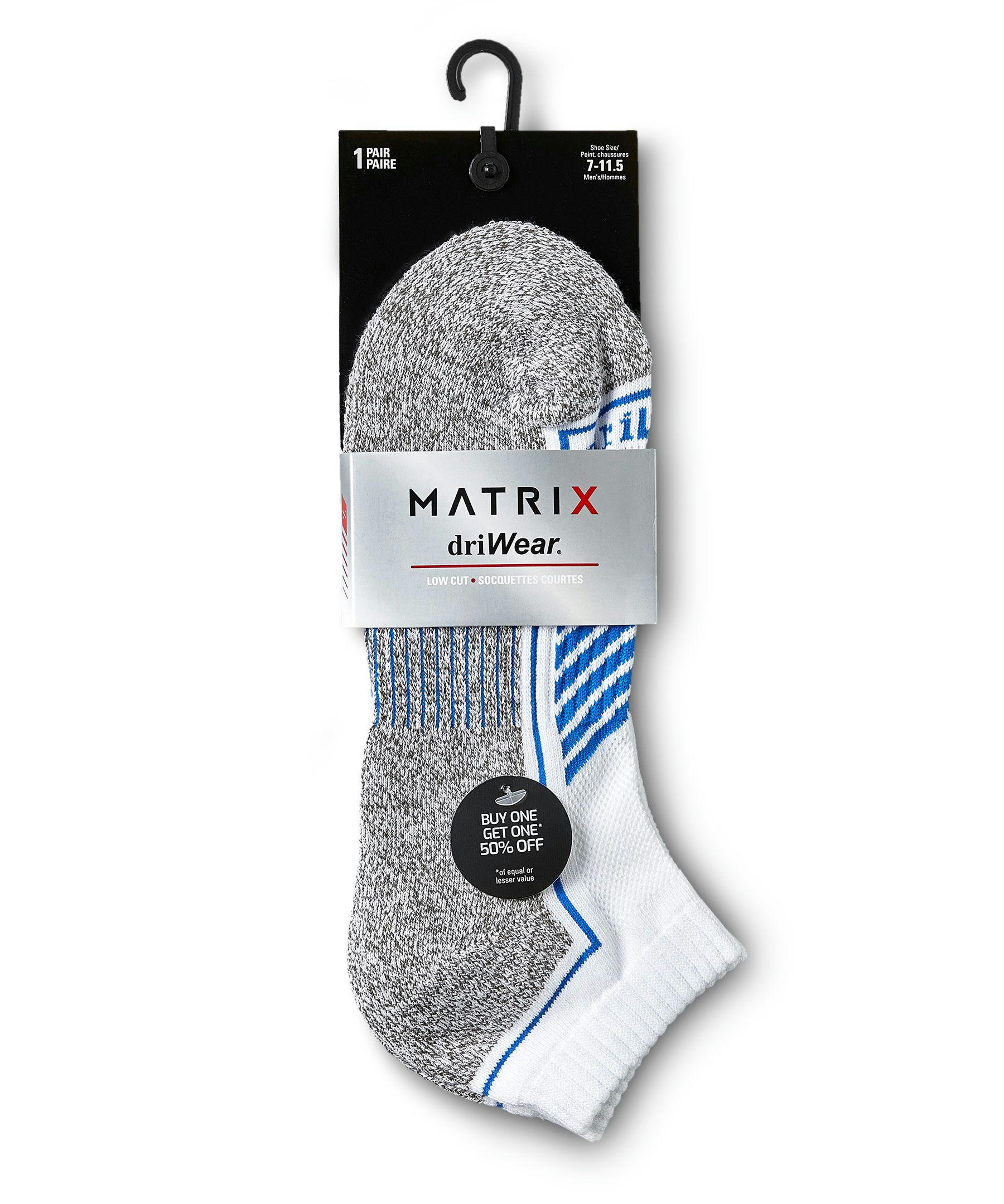 Matrix Men's driWear  Low Cut Cushion Sport Socks