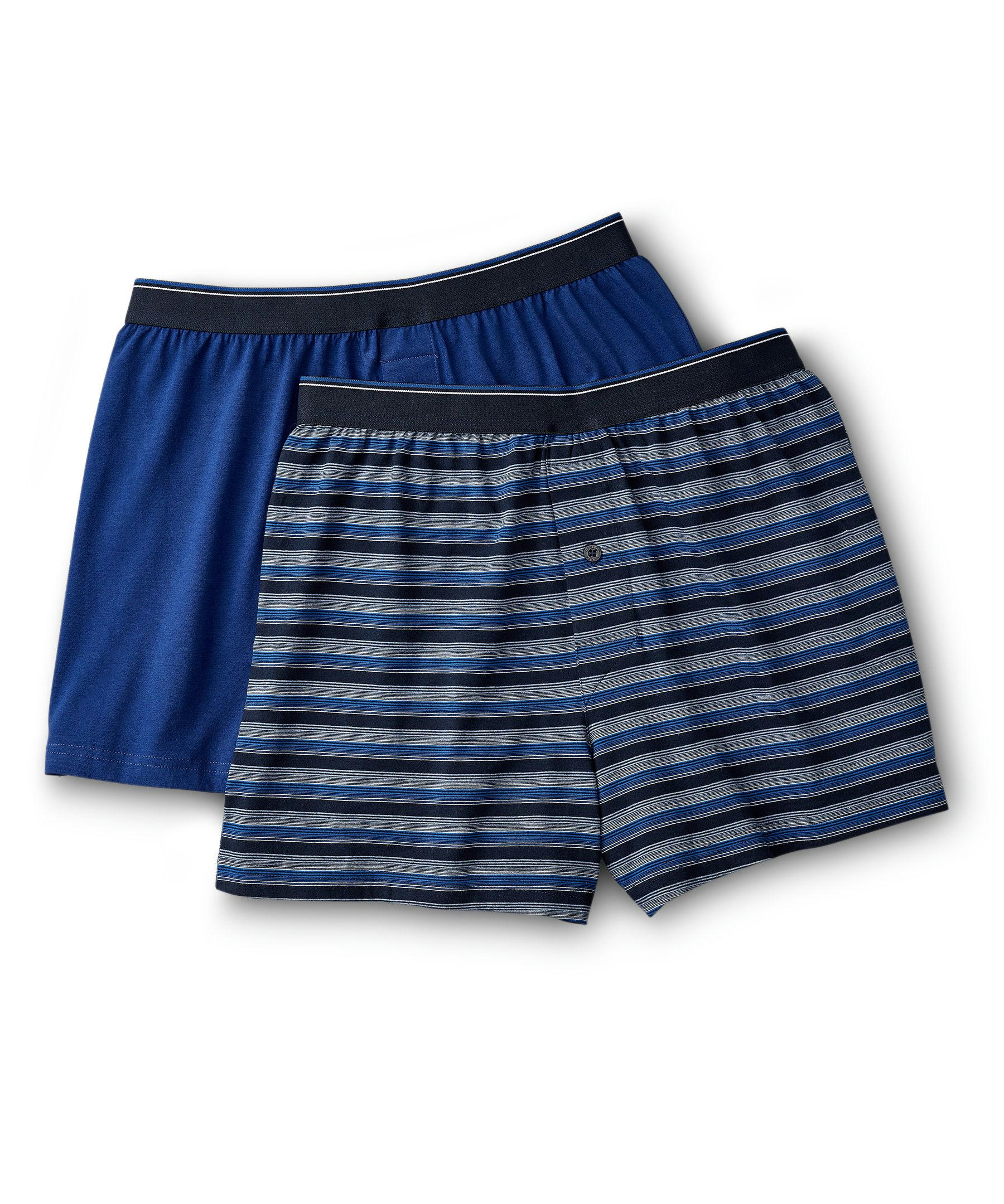 Denver Hayes Men's 2 Pack Yarn Dye Loose Fit Boxer Briefs