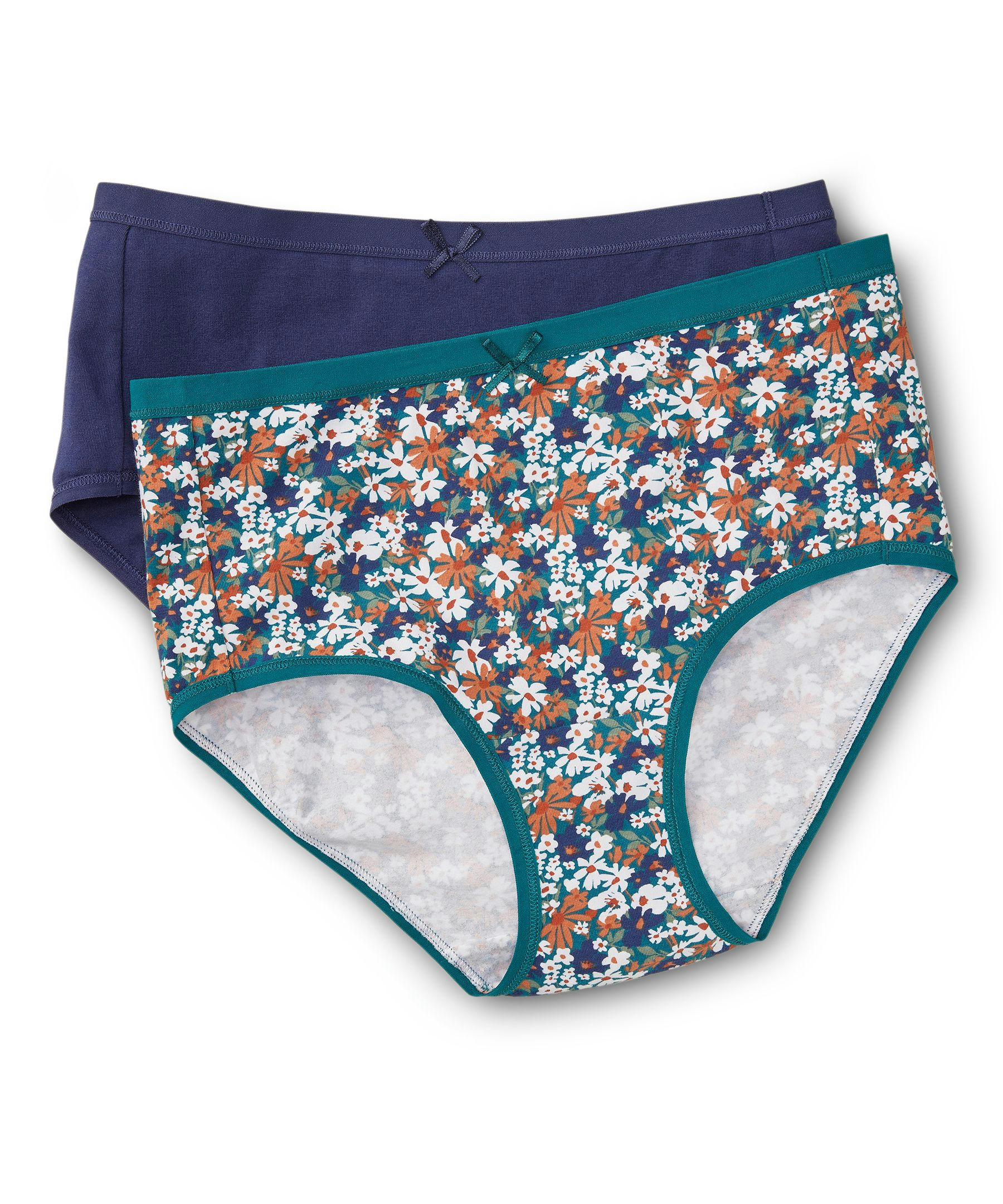 Denver Hayes Women's 2 Pack Cotton Stretch Modern Brief Underwear