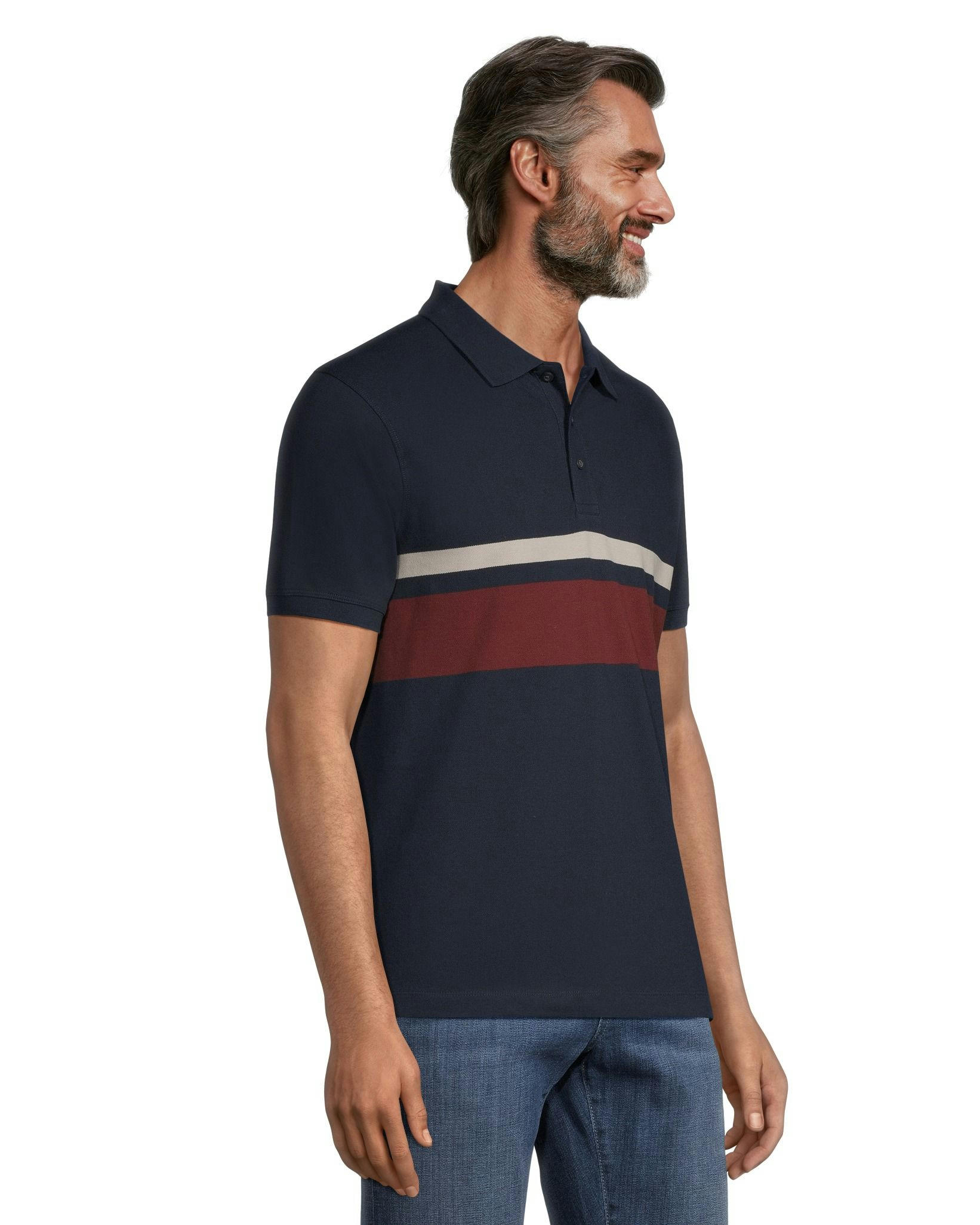 Denver Hayes Men's 50 Wash Stretch Short Sleeve Modern Fit Pique Polo Shirt