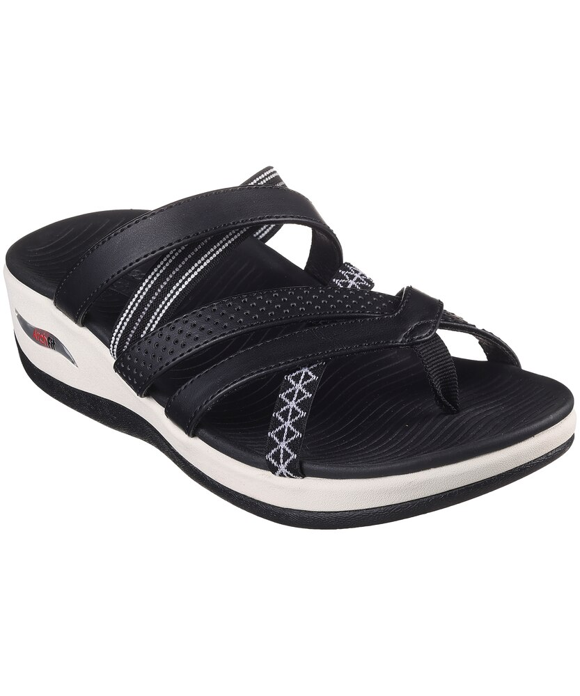 Skechers Women's Arch Fit Sunshine Sandals - Black White