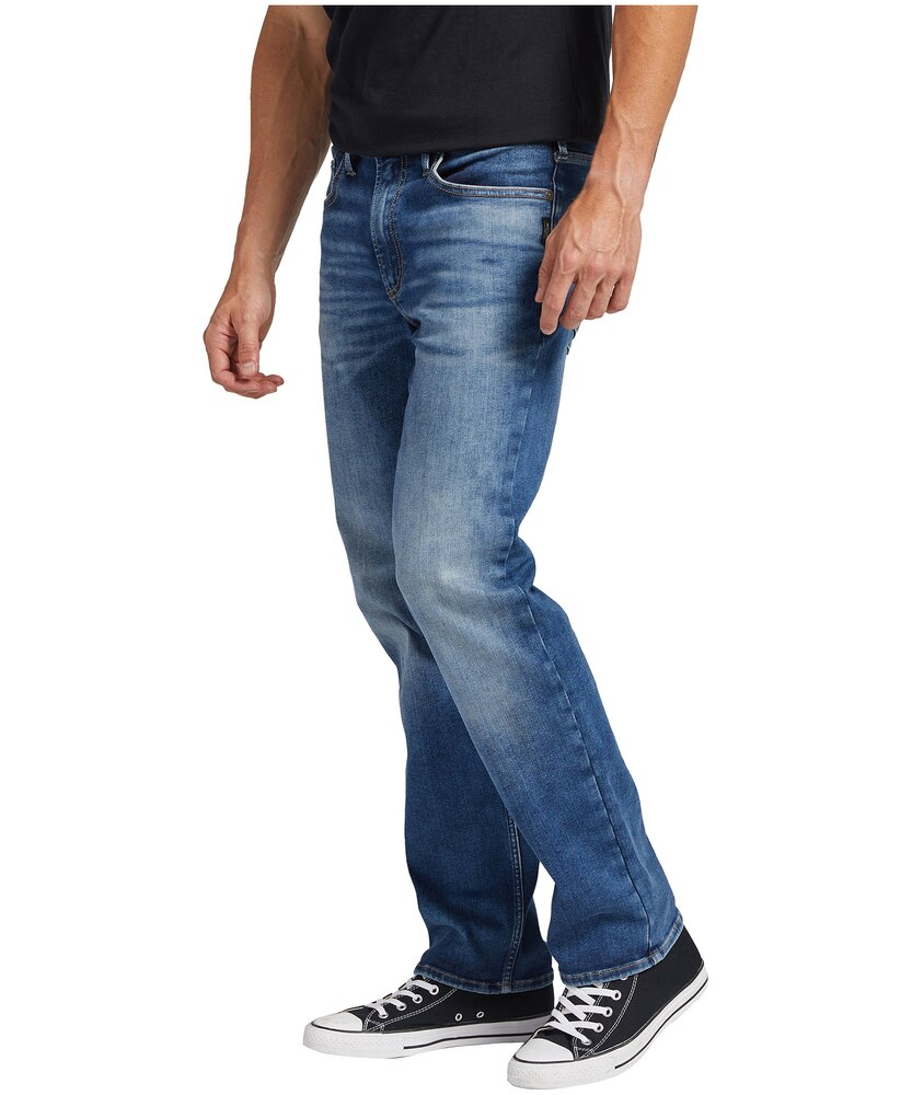 Silver Men's Infinite Relaxed Fit High Rise Straight Leg Stretch Denim Jeans
