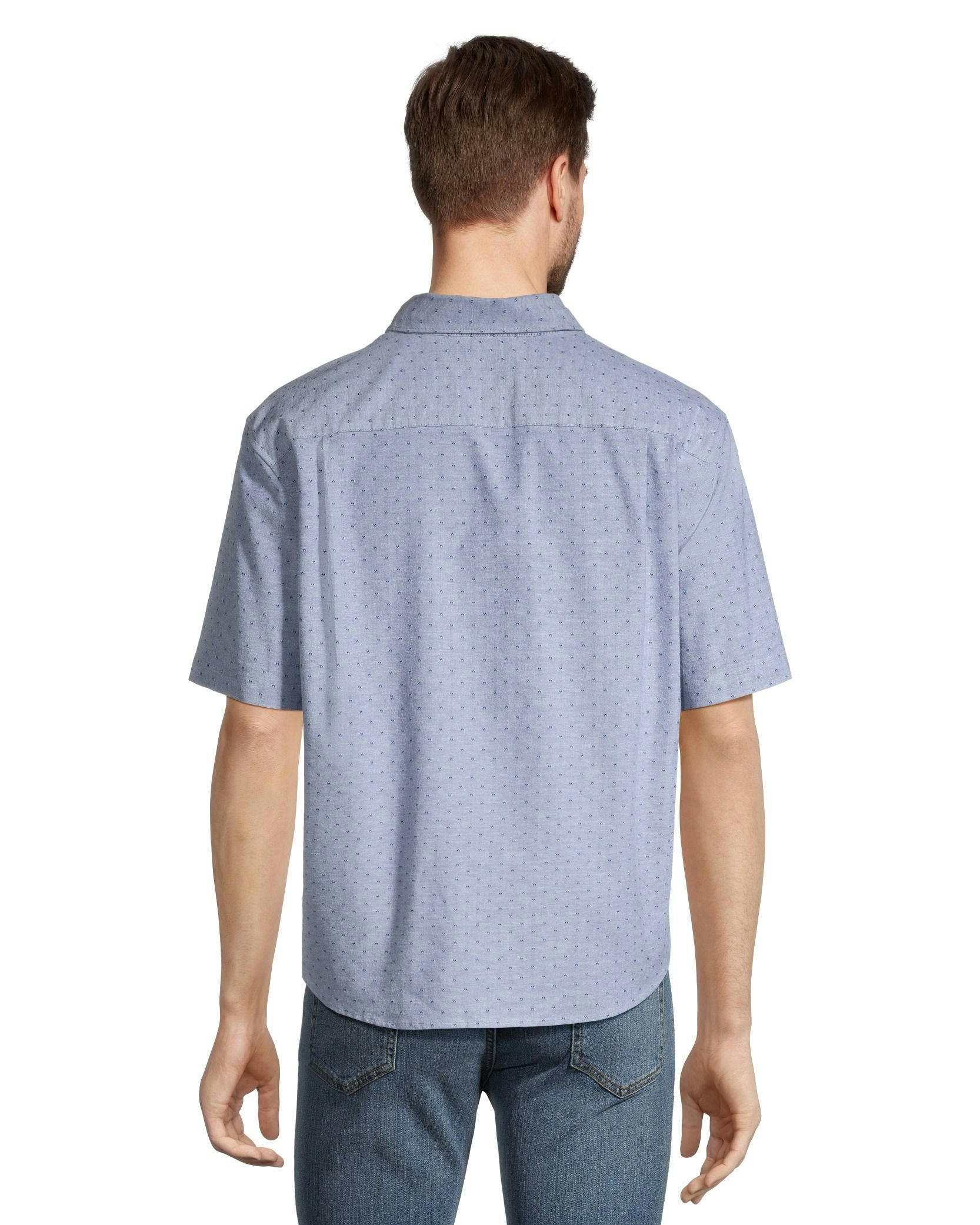 Denver Hayes Men's Oxford Casual Classic Fit Stretch Shirt