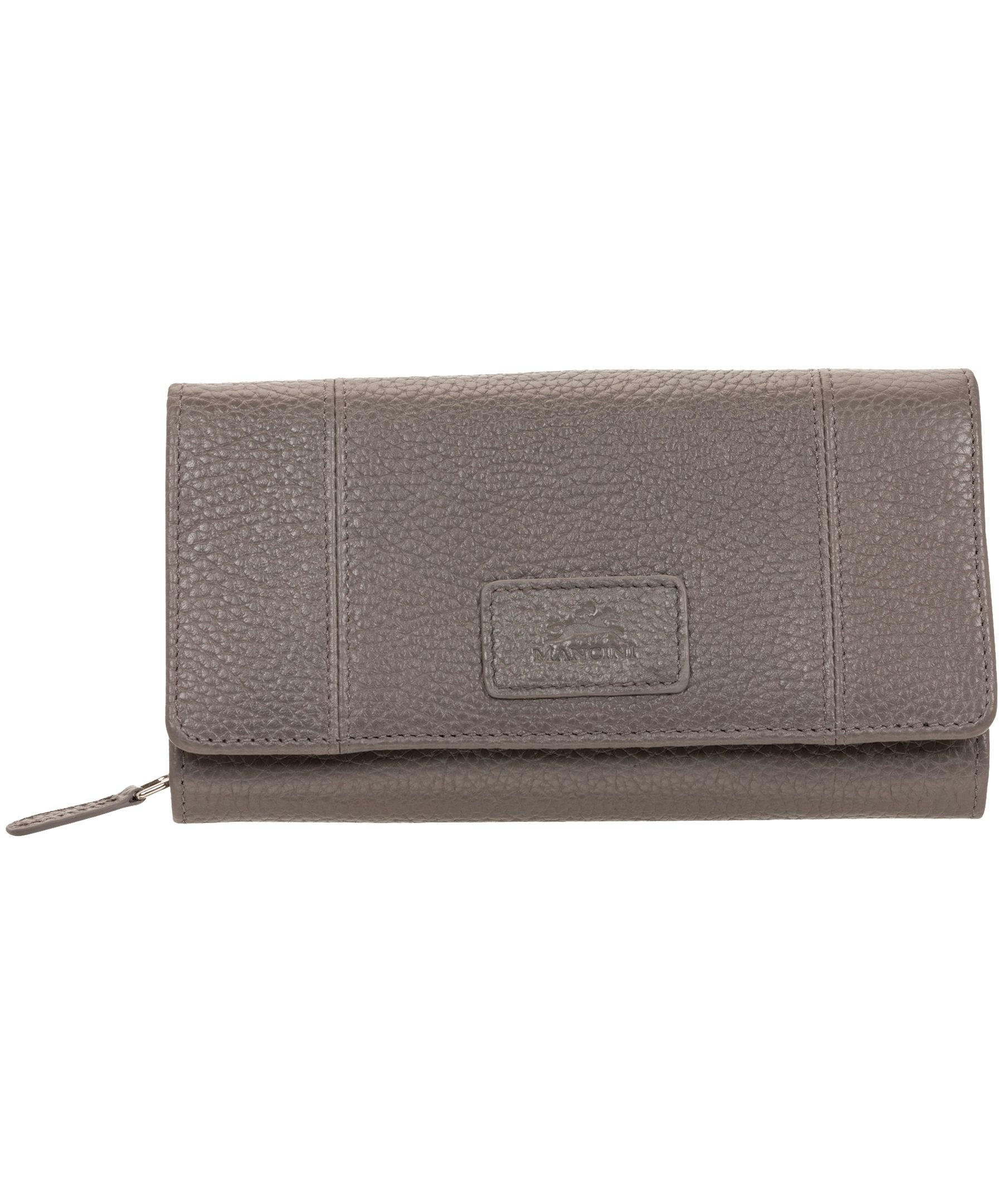 Mancini Leather Goods Women's Pebelled RFID Secure Medium Clutch Wallet