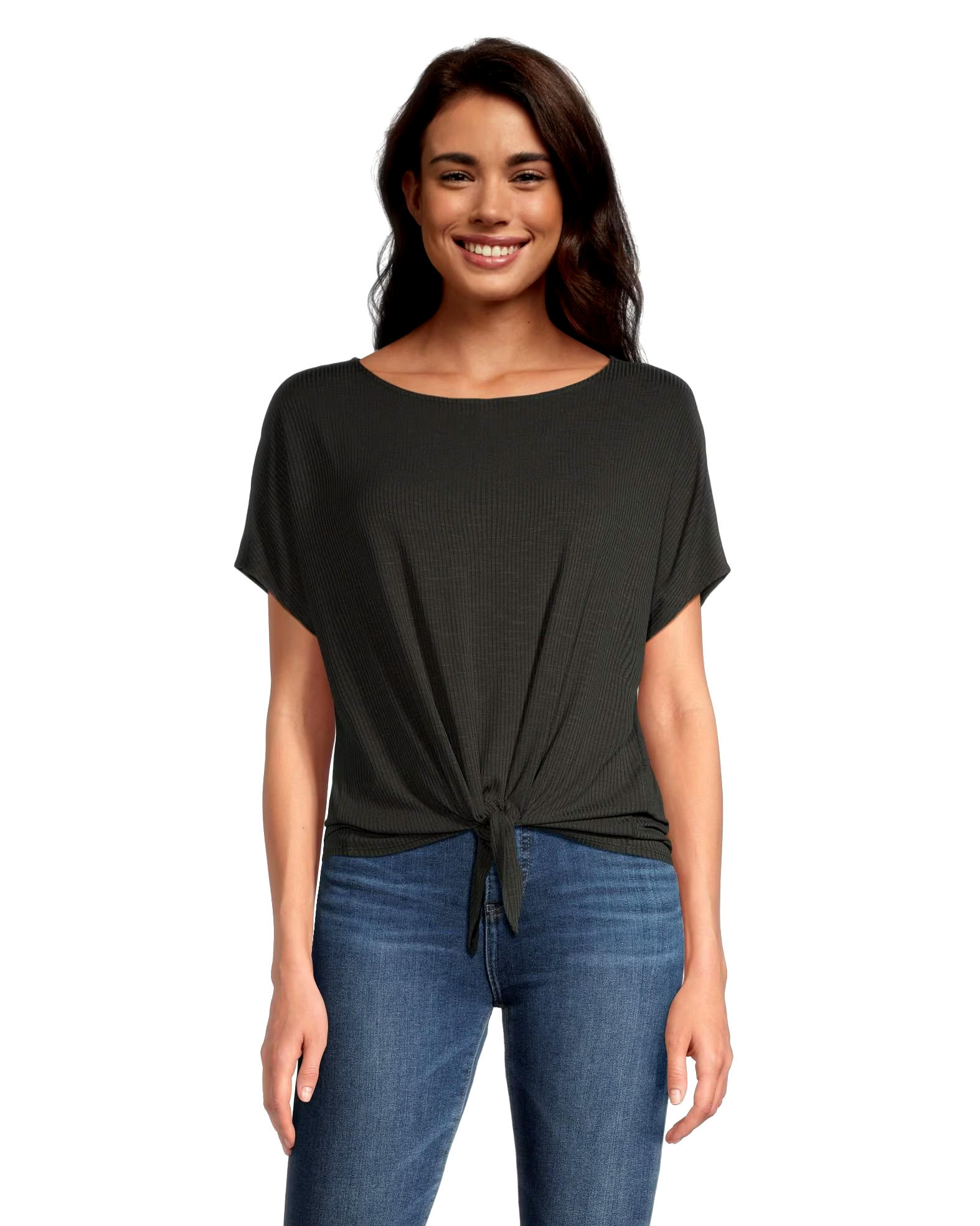 Denver Hayes Women's Relaxed Fit Tie Front T Shirt