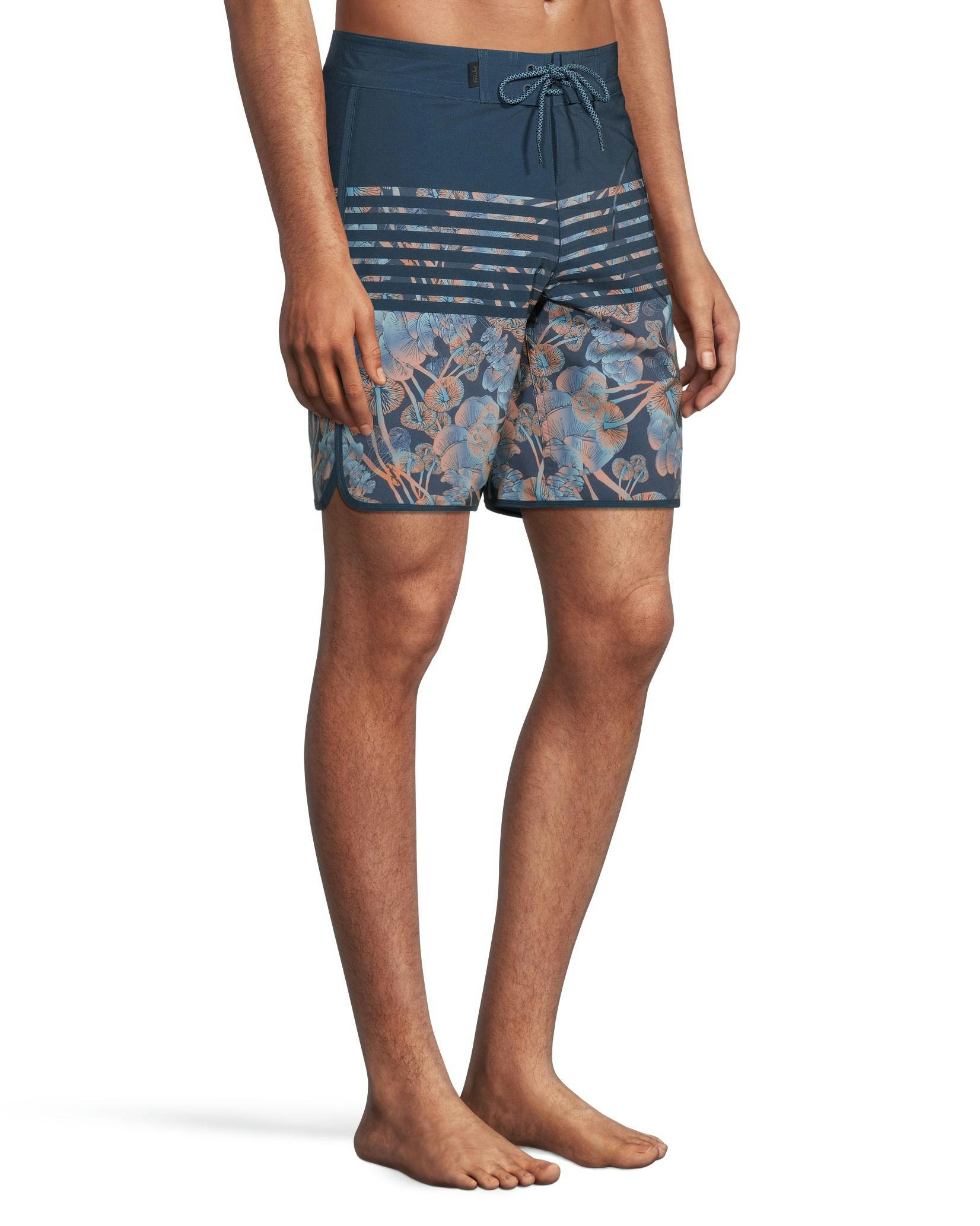 FarWest Men's Mid Rise Quick Dry Graphic Boardshorts