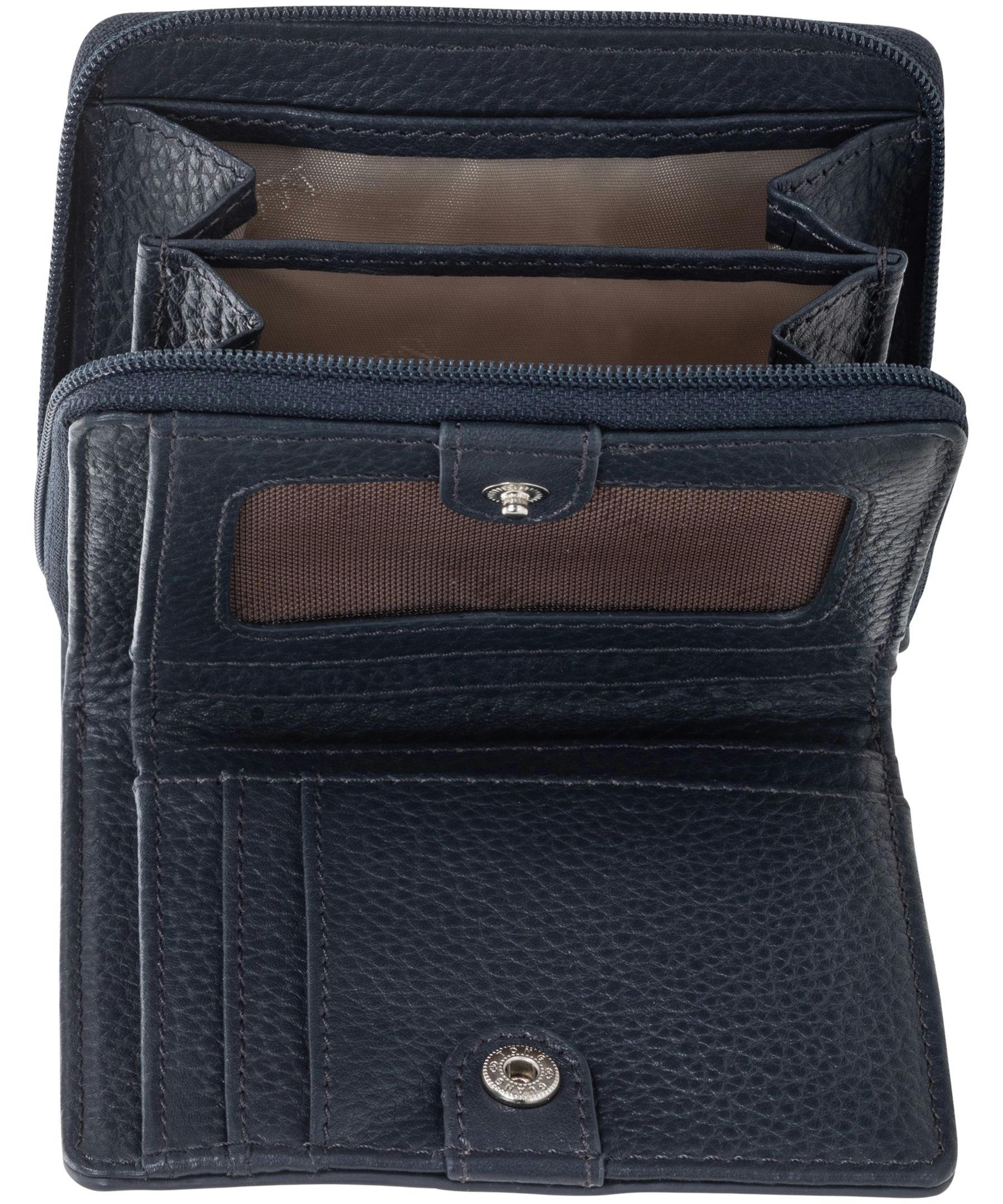 Mancini Leather Goods Women's Peblled RFID Secure Small Clutch Wallet