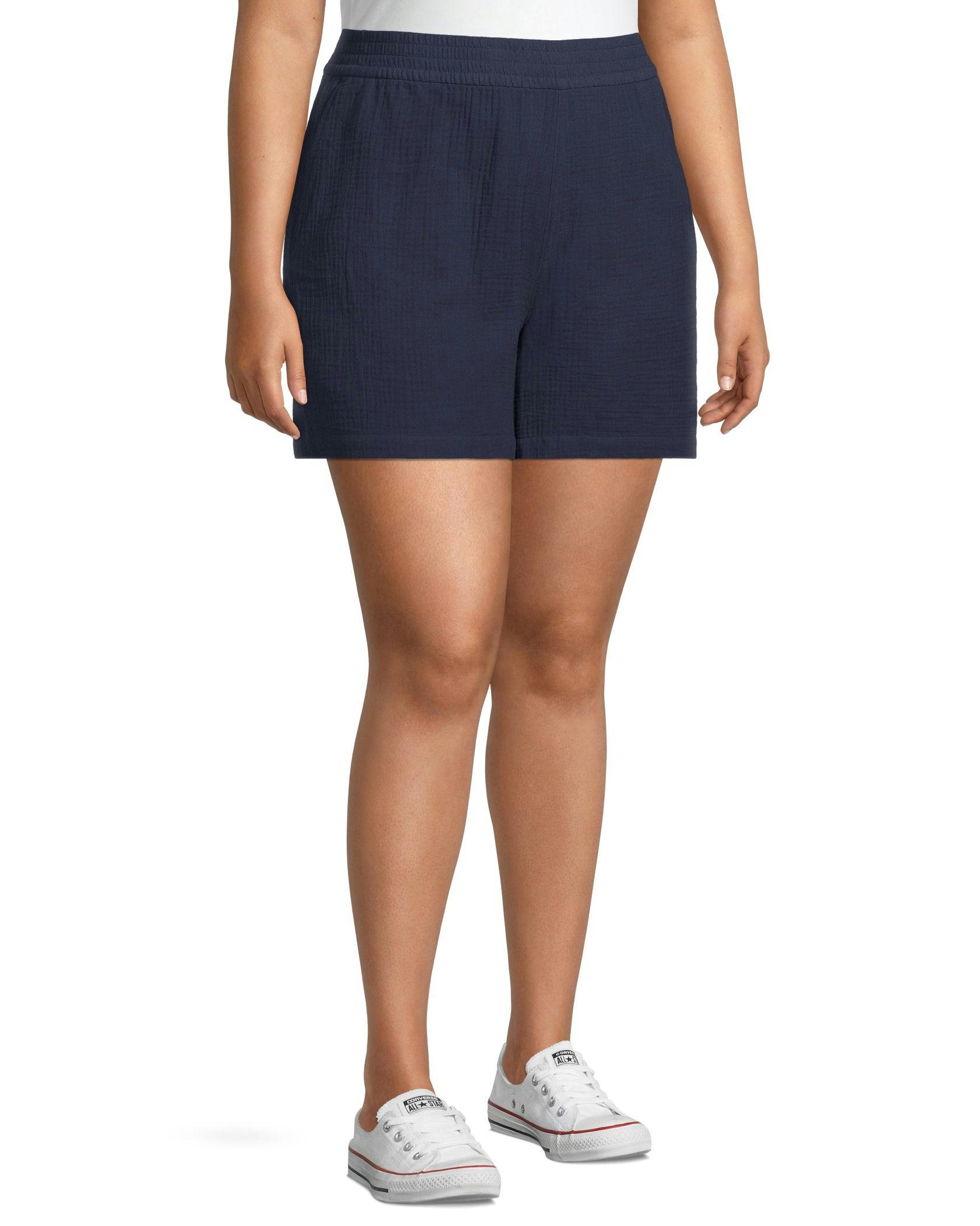 FarWest Women's Double Gauze Lightweight Pull On Shorts