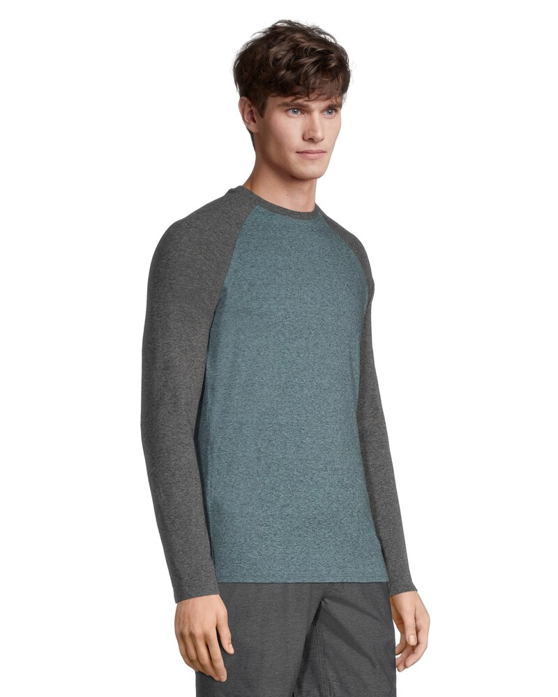 FarWest Men's Long Sleeve Crewneck Baseball T Shirt