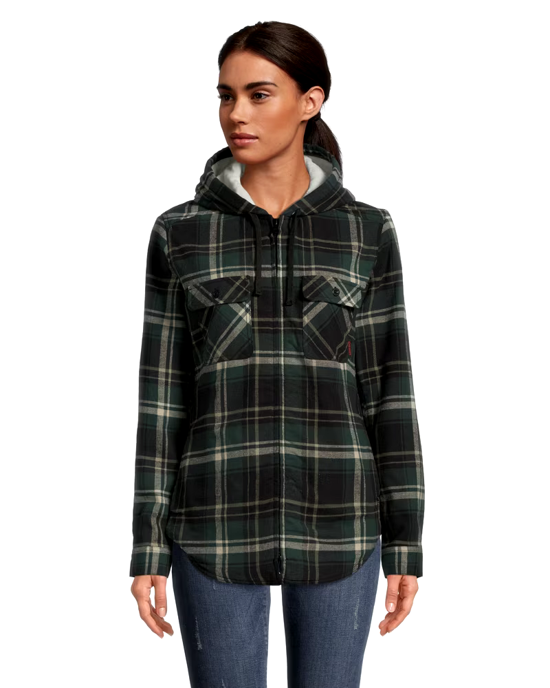Tough Duck Women's Plush Pile-Lined Flannel Jacket