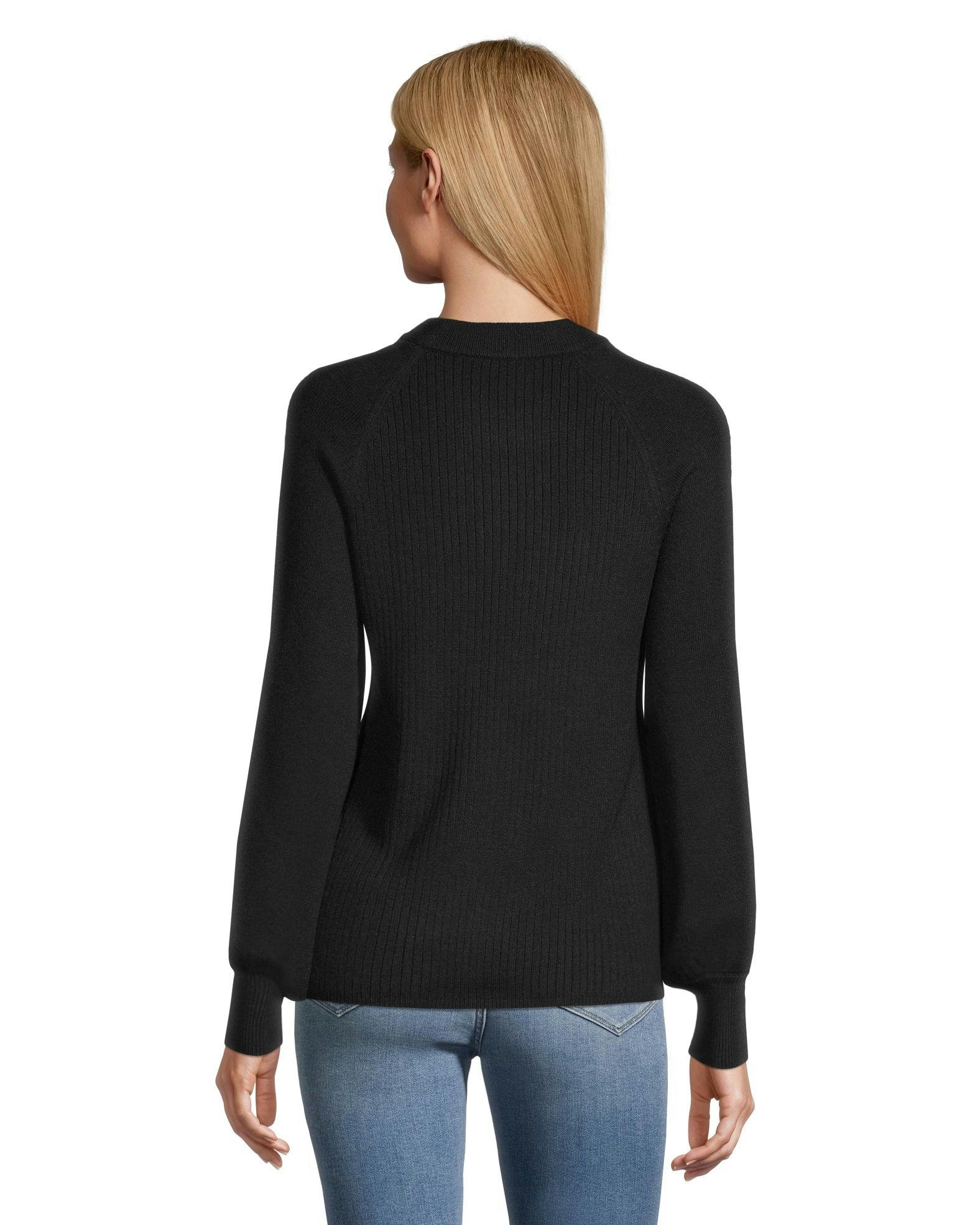 Denver Hayes Women's Crewneck Raglan Bell Sleeve Pullover Sweater