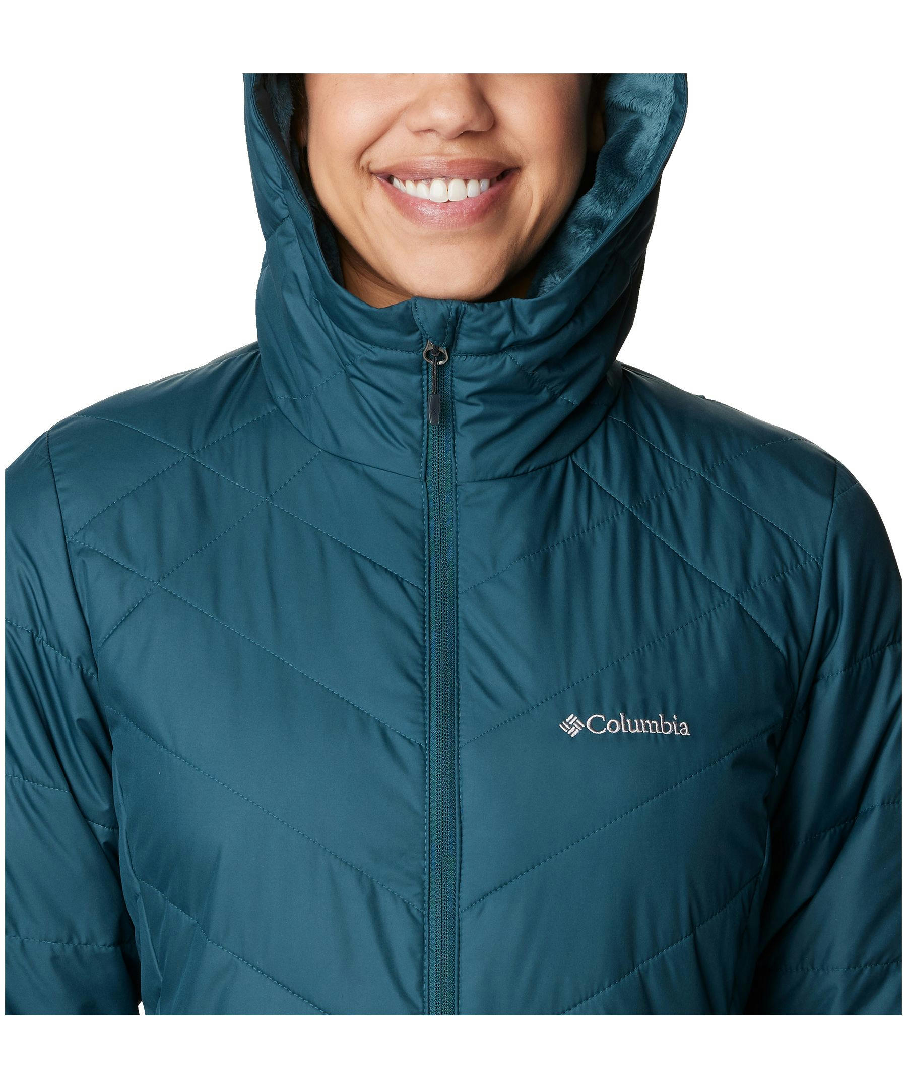 Columbia Women's Heavenly Omni-Heat Water Resistant Insulated Long Hooded Jacket