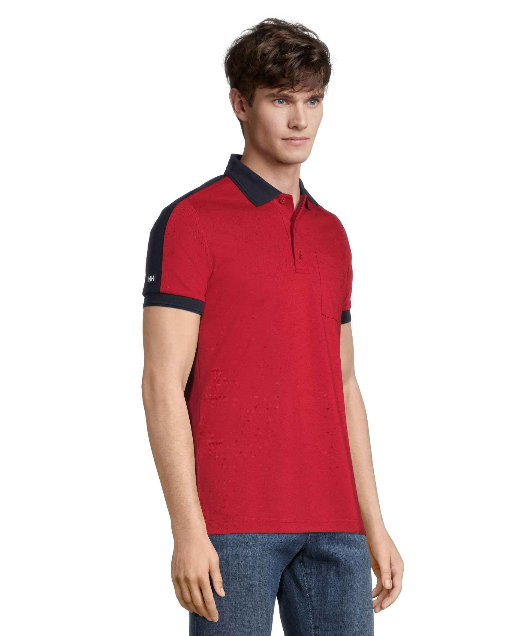Men's 3 Button Placket Pique Polo Shirt