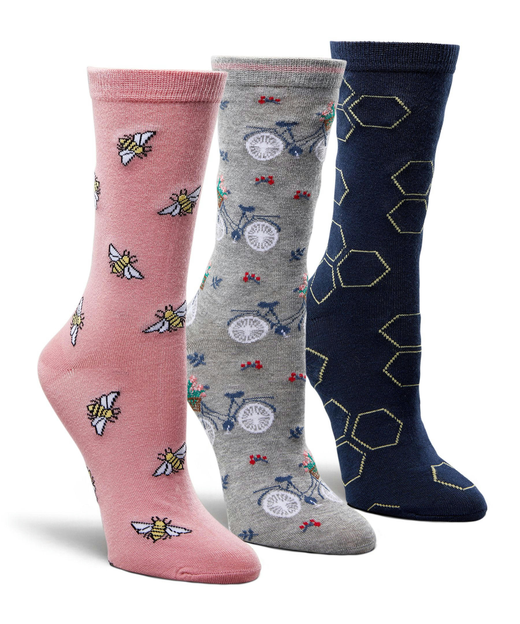 Denver Hayes Women's 3 Pack Bamboo Crew Socks