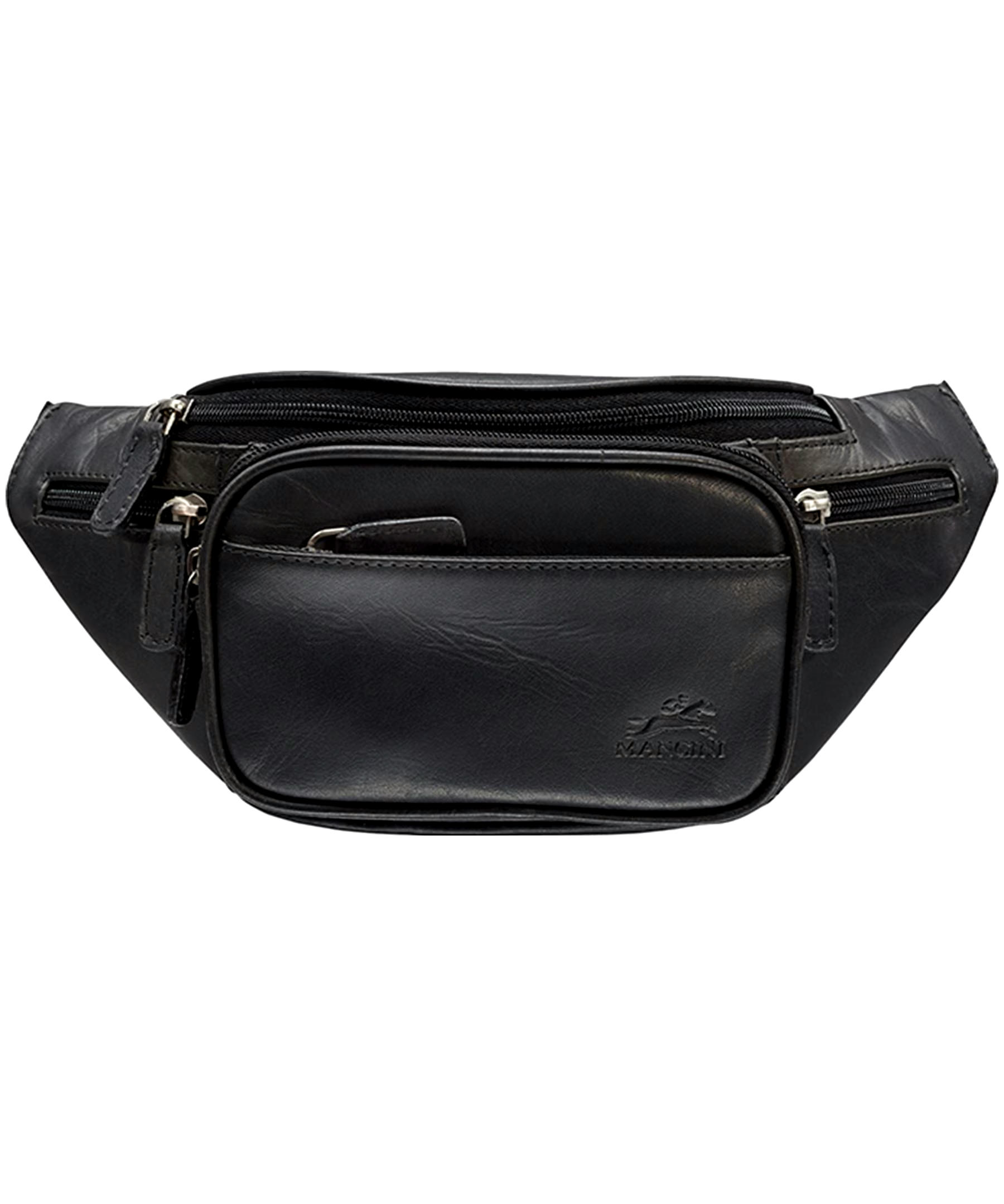 Mancini Leather Goods Women's Buffalo Classic Waist Bag Black