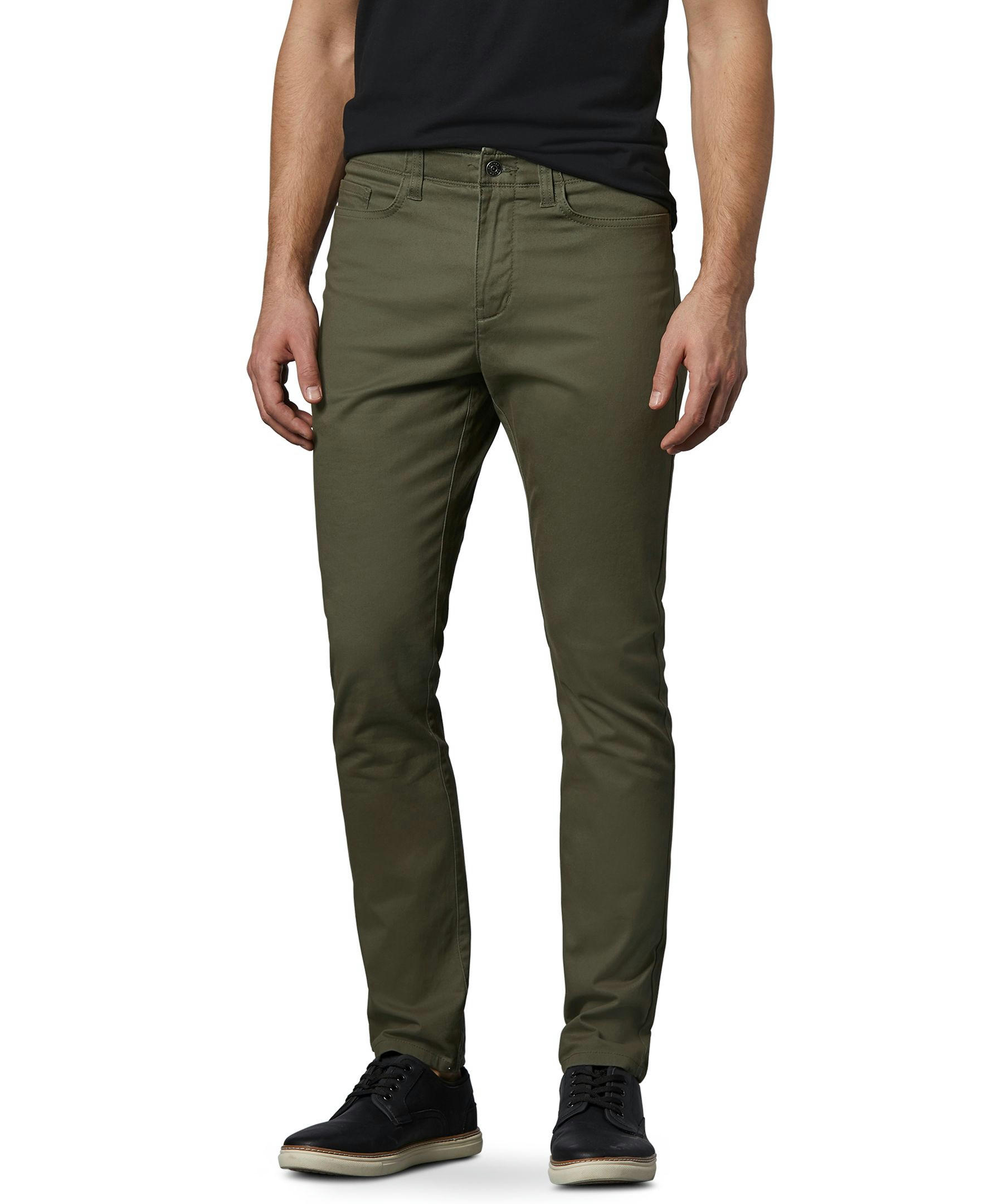 Denver Hayes Men's Stretch 5 Pocket Slim Chino Pants