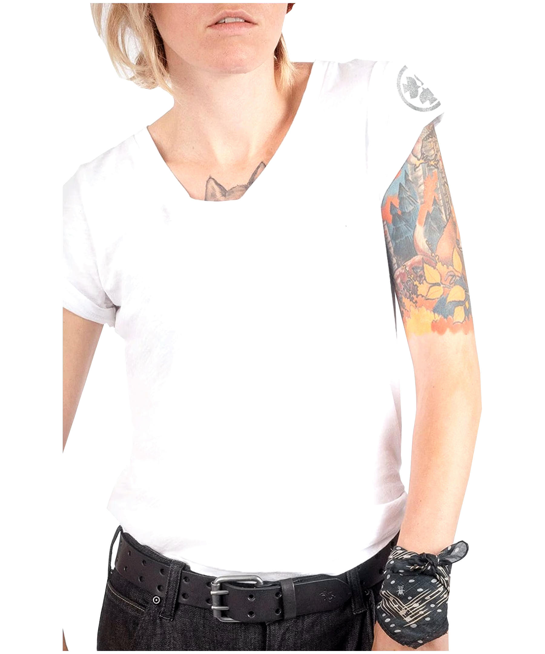 Dovetail Workwear Women's Solid V-Neck T Shirt