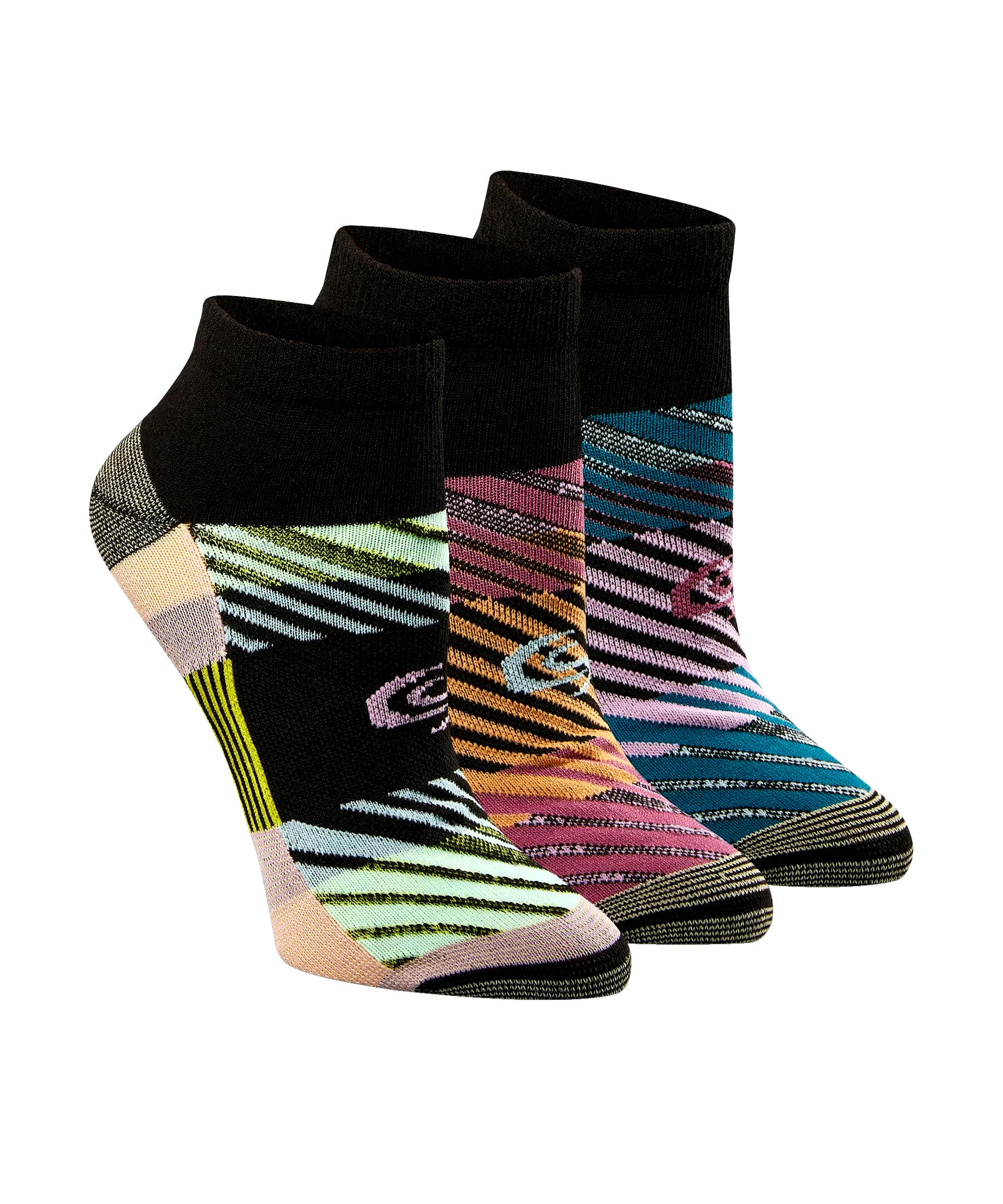 Copper Sole Women's 3 Pack Extreme Athletic Low Cut Socks